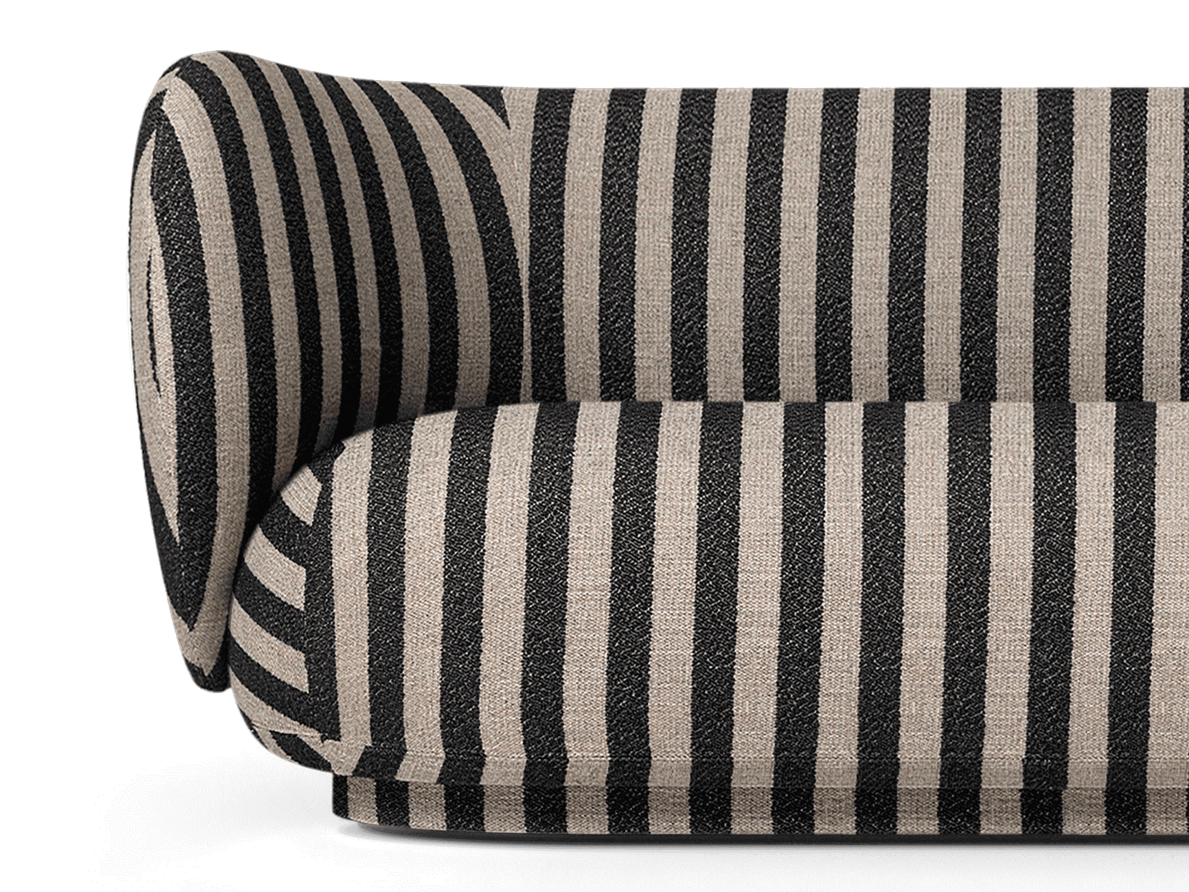 4-Seater Sofa RICO Louisiana Black with Sand