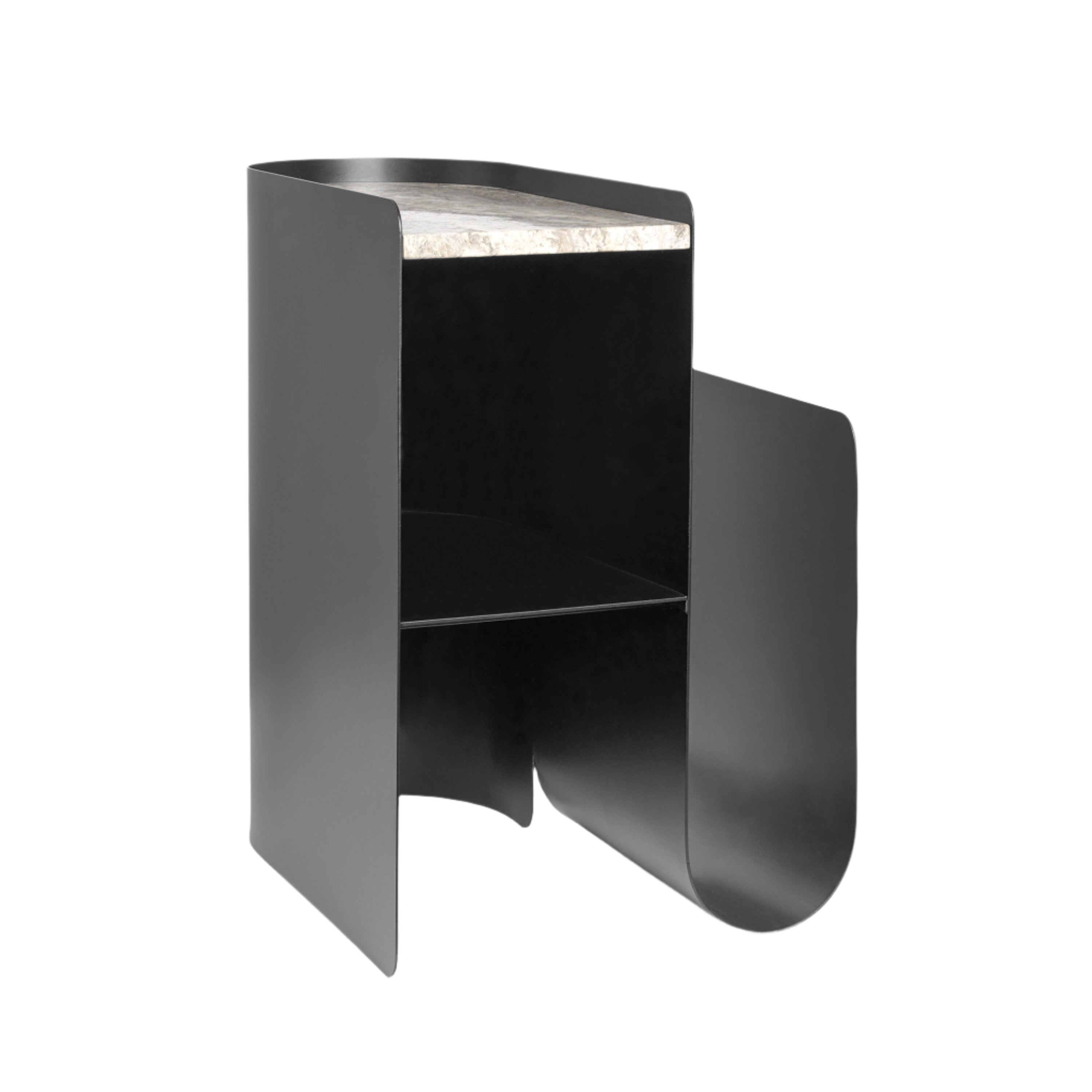 Černý boční stolek VAULT