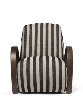 BUUR LOUNGE Armchair Louisiana Black with Sand