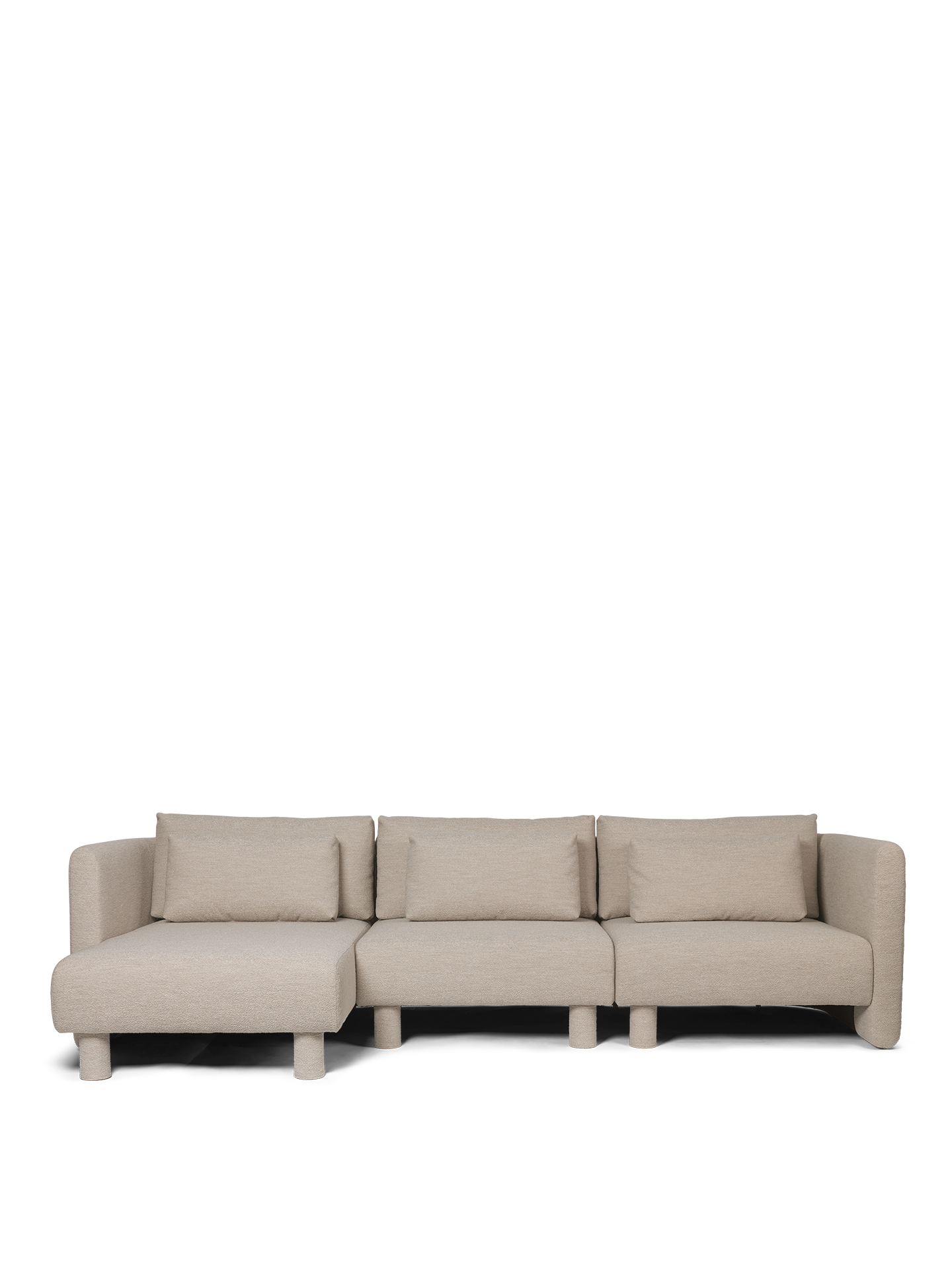 Dase modular sofa - Nordic Bouclé's middle element broken white