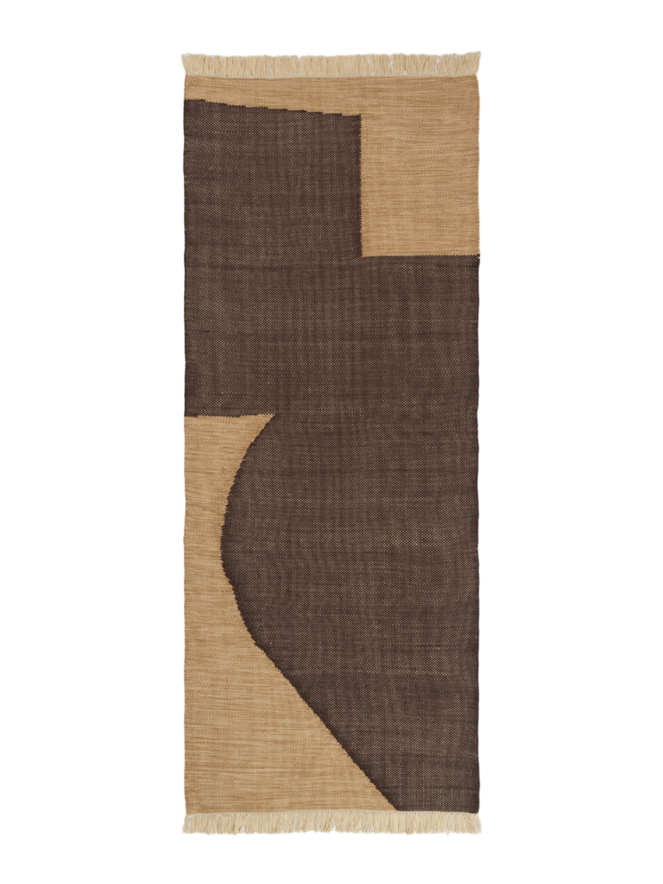 FORENE Chocolate Runner with Beige