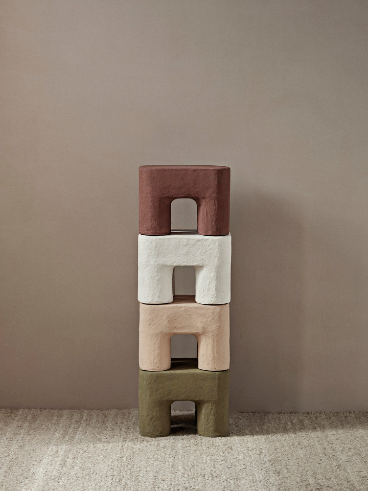 PODO stool in reddish-brown