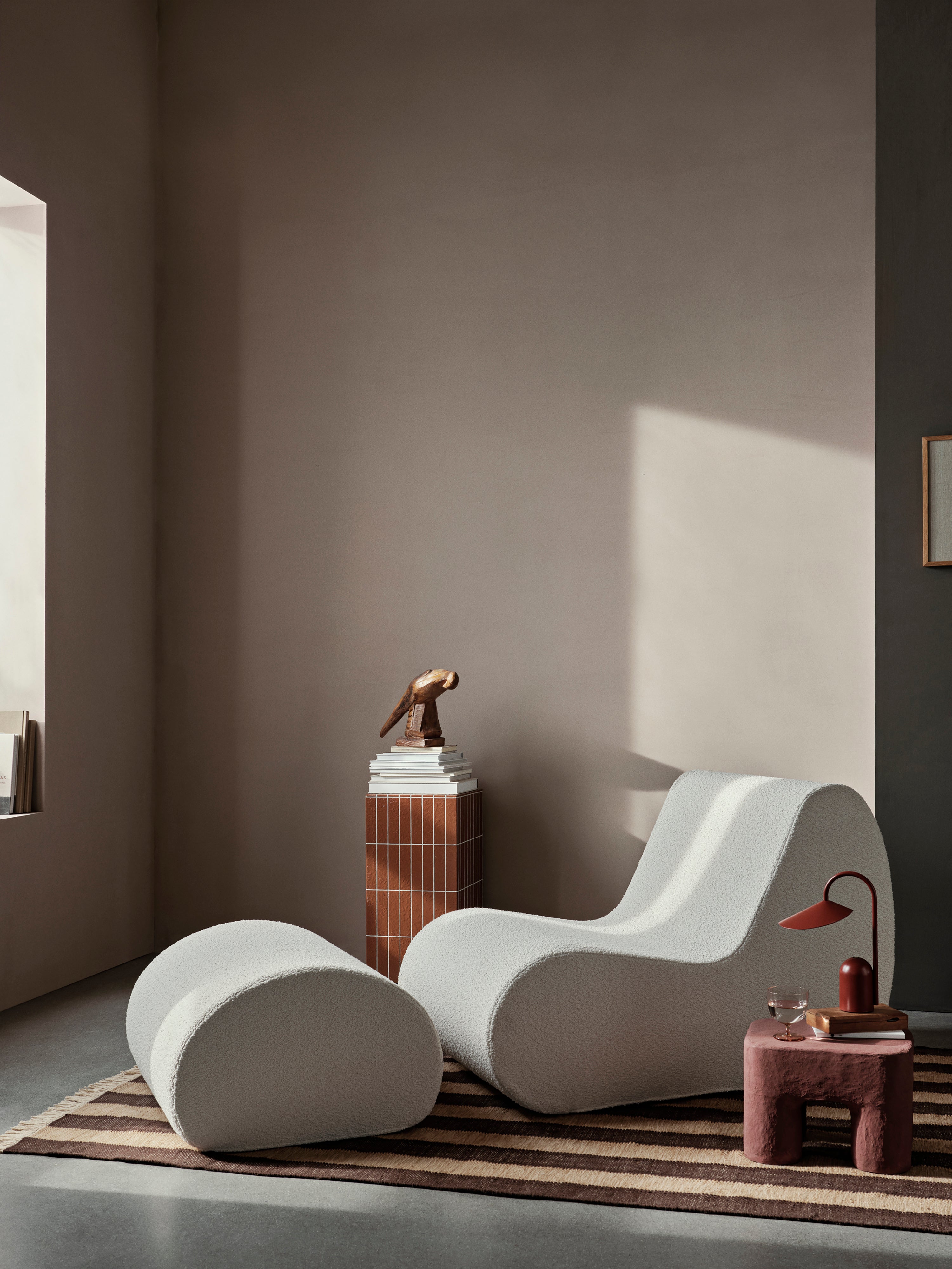 PODO stool in reddish-brown