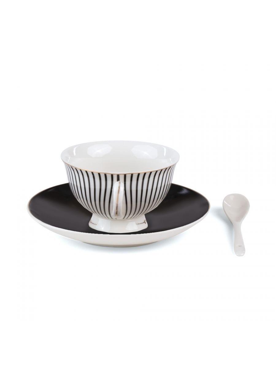 Filiżanka ze spodkiem i łyżeczką TARIN - BELLONA porcelanowy Seletti Eye on Design