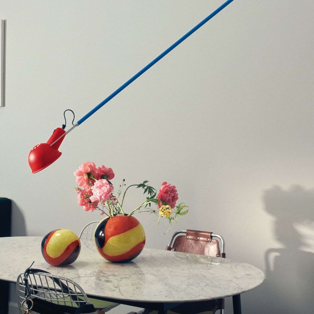 Nástěnná lampa na rameni 265 CHROMATICA červená s modrou a žlutou