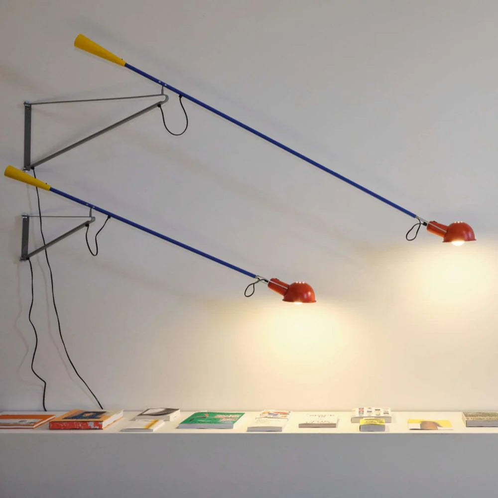 Nástěnná lampa na rameni 265 CHROMATICA červená s modrou a žlutou