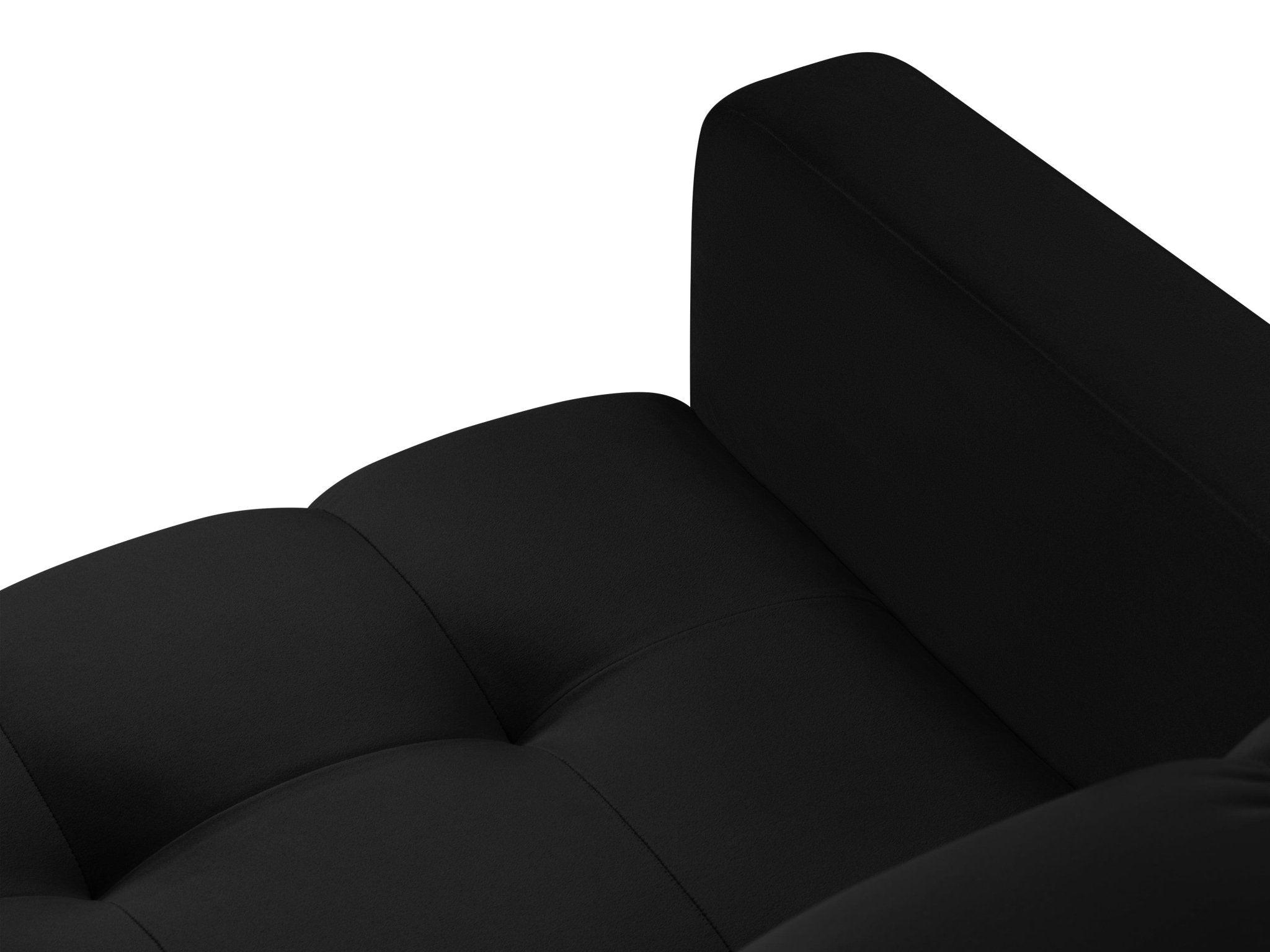 Fotel aksamitny BALI czarny ze złotą podstawą Cosmopolitan Design Eye on Design
