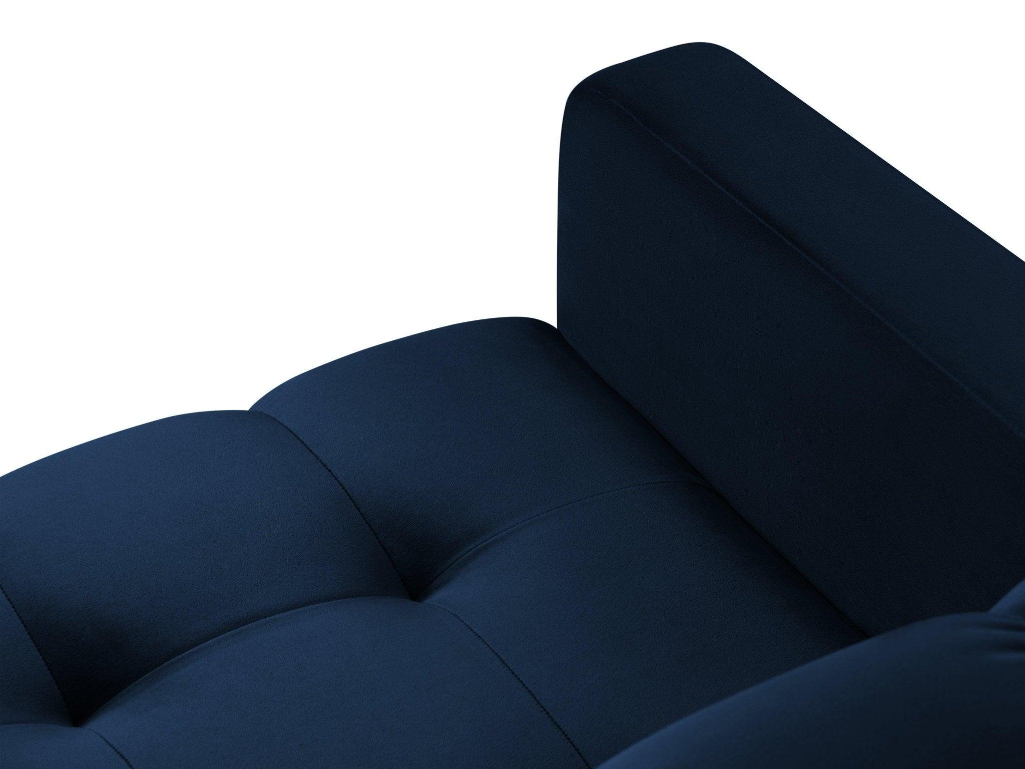 Fotel aksamitny BALI granat królewski ze złotą podstawą Cosmopolitan Design Eye on Design
