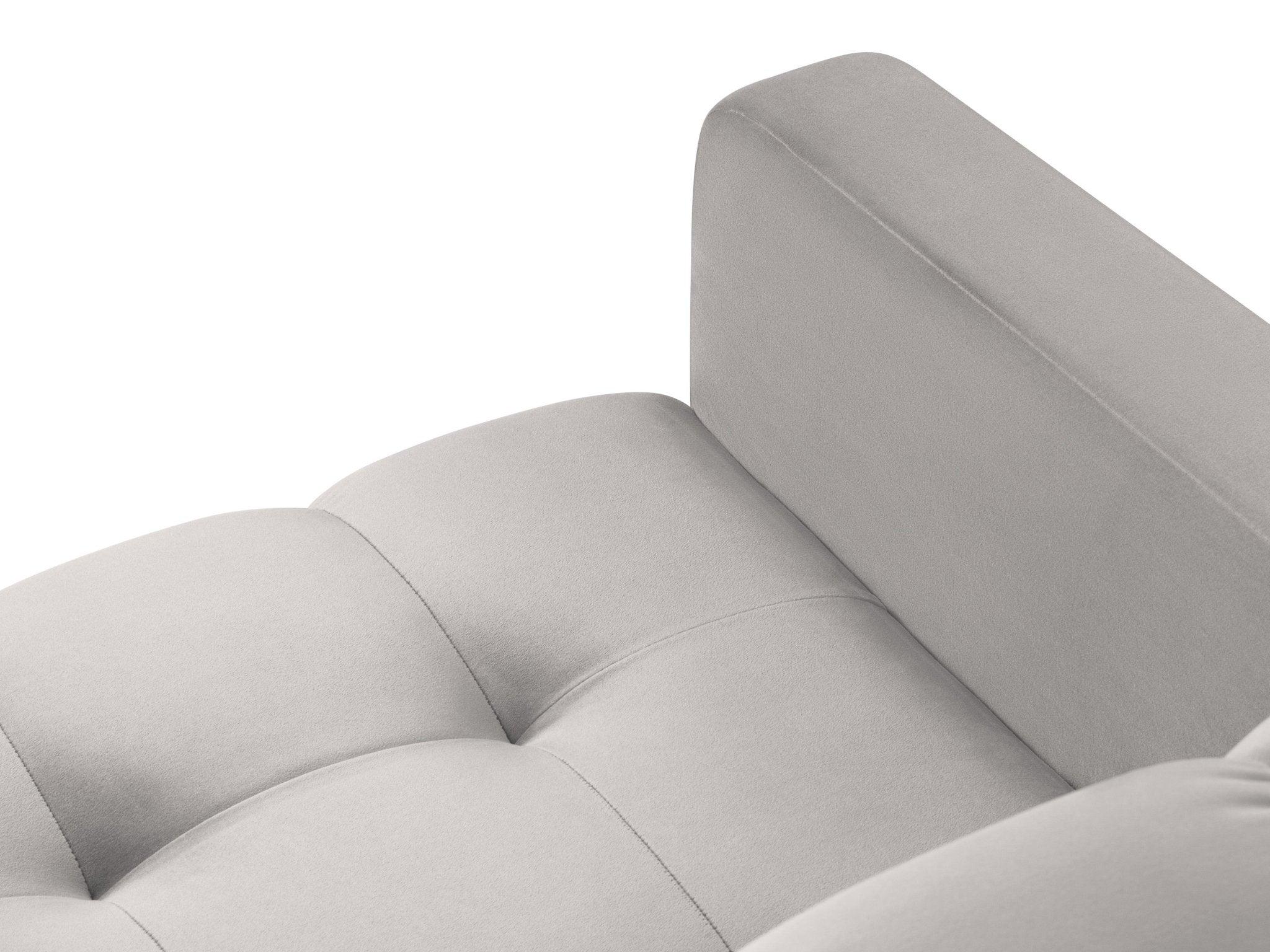 Fotel aksamitny BALI srebrny ze złotą podstawą Cosmopolitan Design Eye on Design