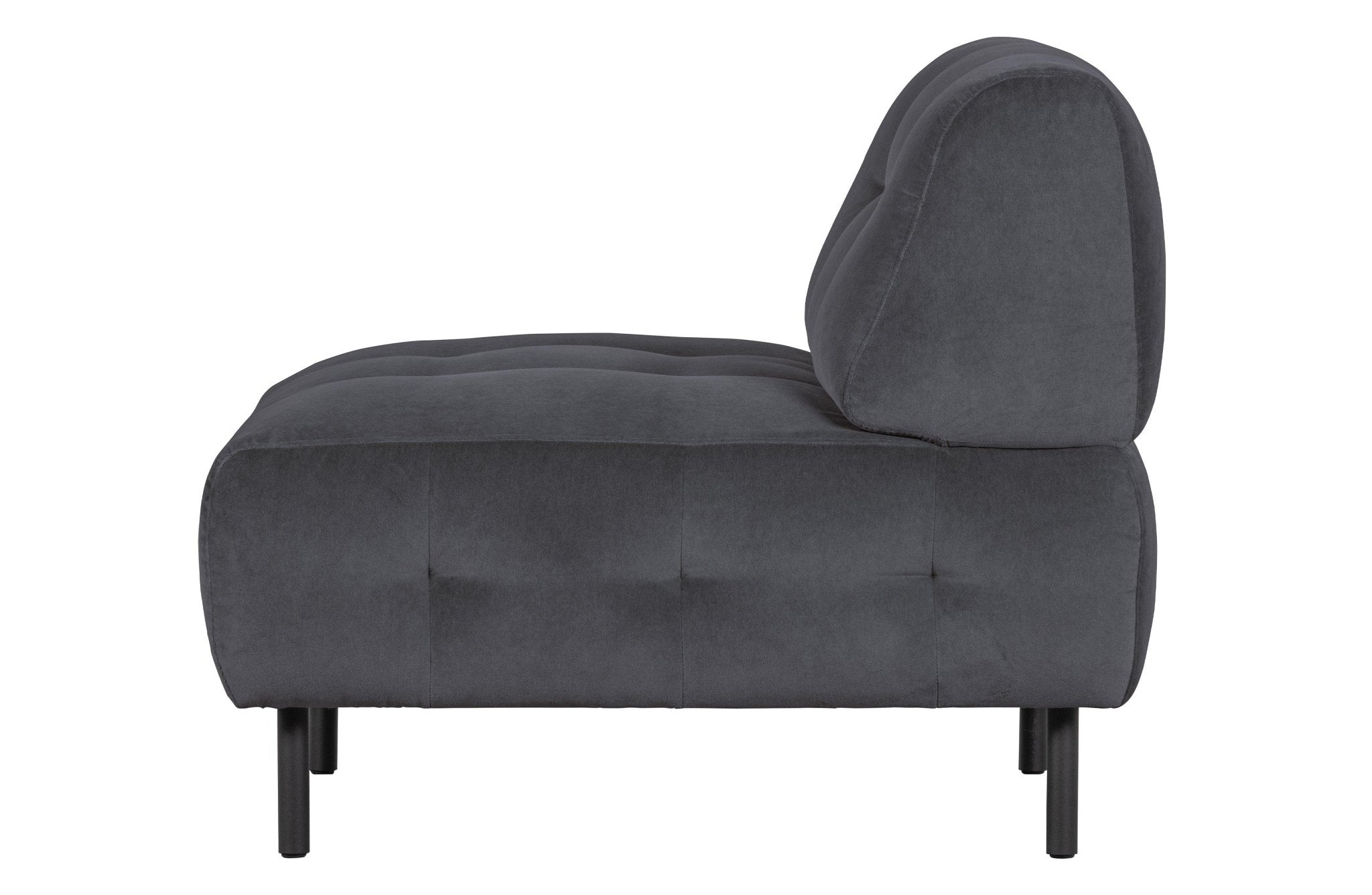 Fotel aksamitny LLOYD ciemnoszary Woood Exclusive Eye on Design