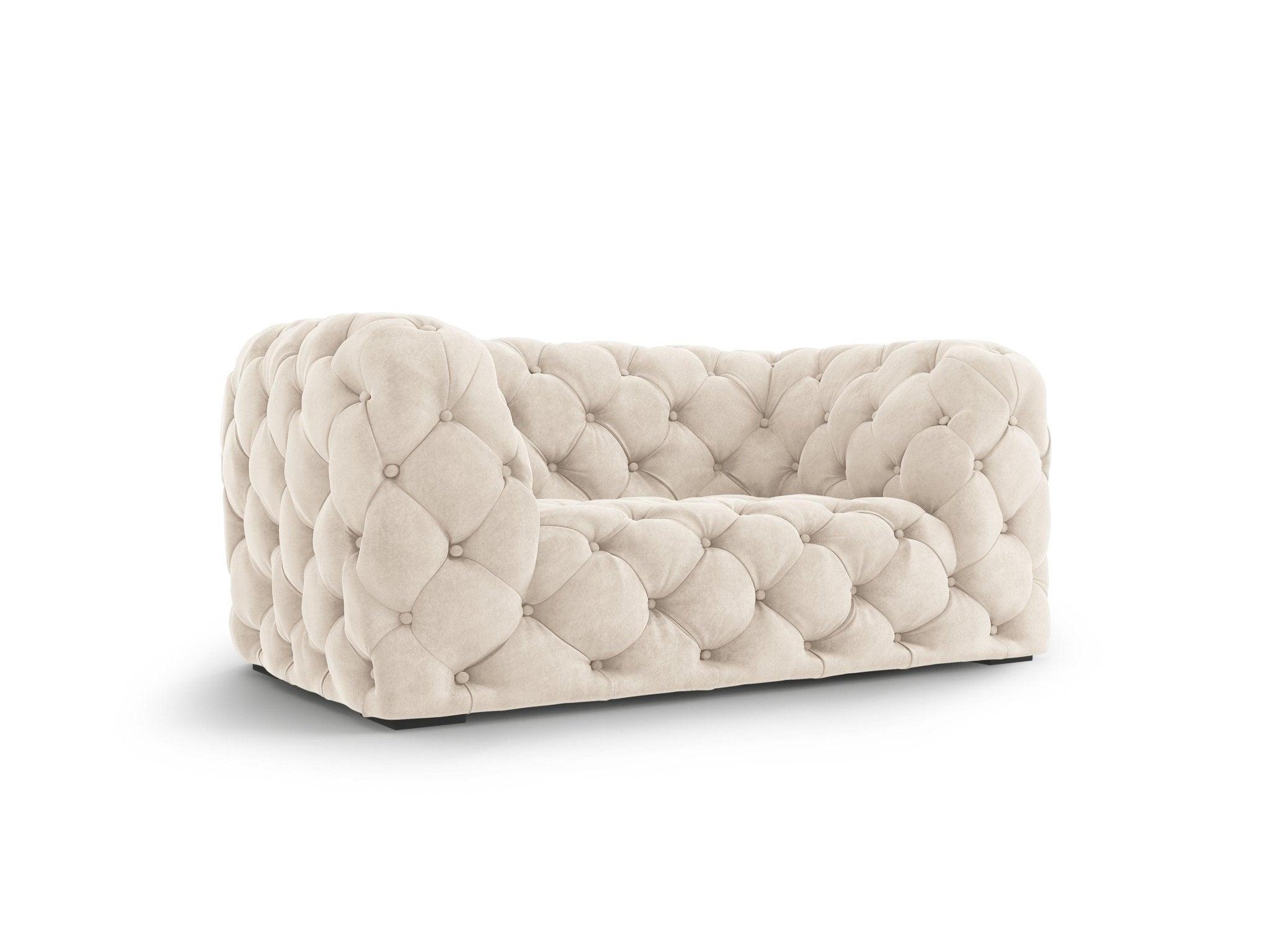 Fotel aksamitny LOGE jasnobeżowy Windsor & Co Eye on Design