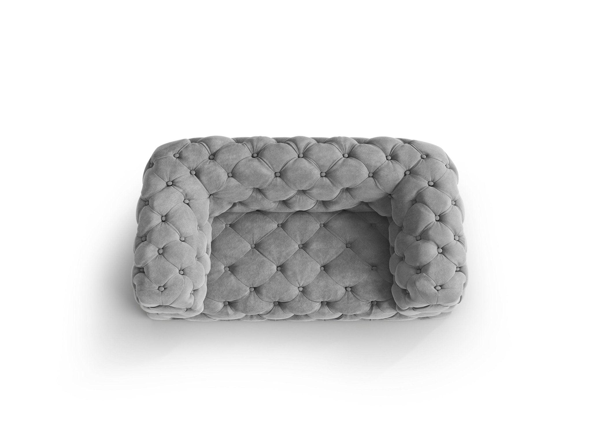 Fotel aksamitny LOGE szary Windsor & Co Eye on Design