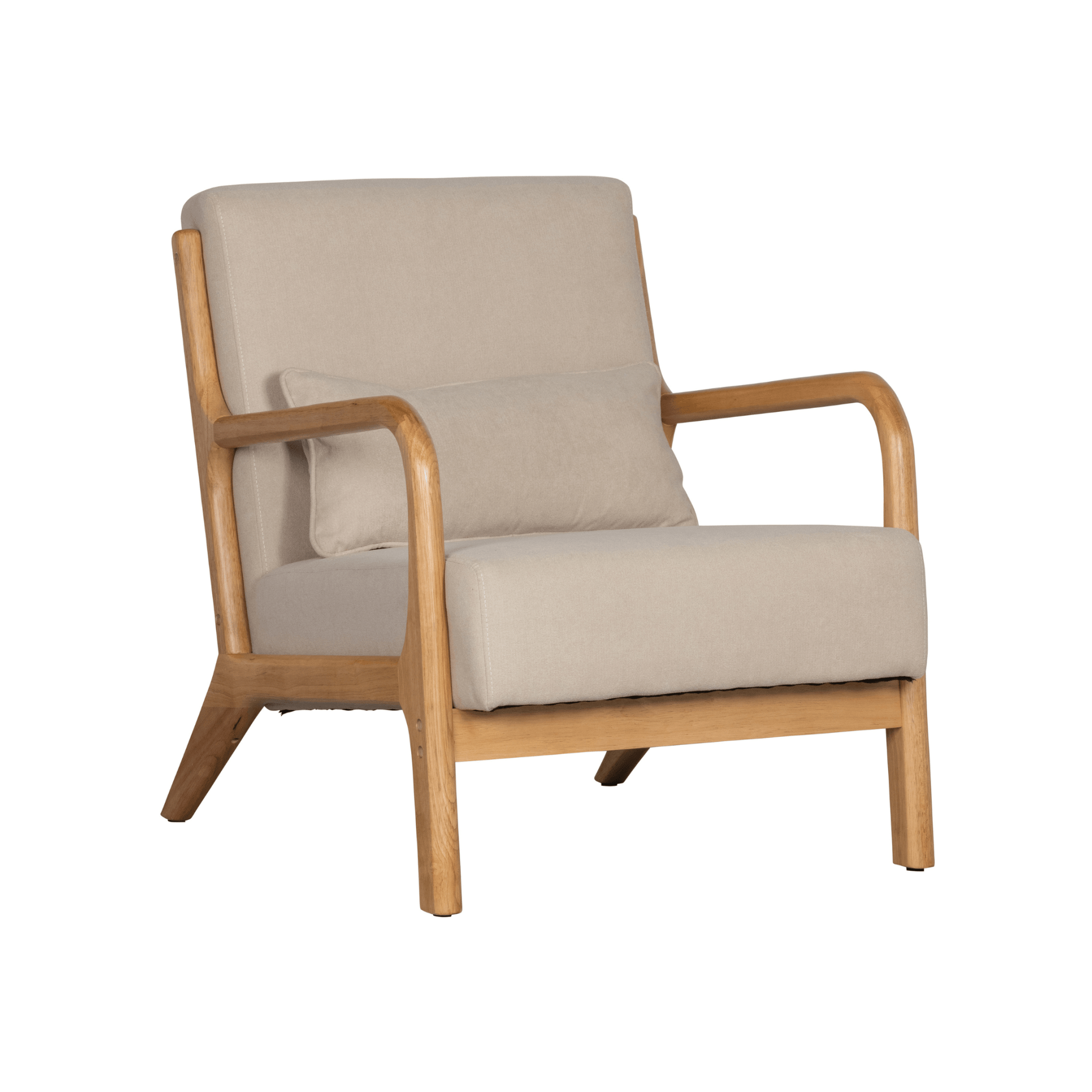 Fotel aksamitny MARK beżowy Woood Eye on Design