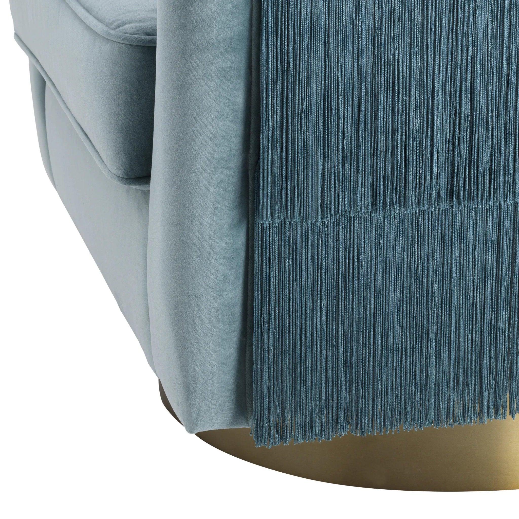 Fotel aksamitny obrotowy LE VANTE niebieski Eichholtz Eye on Design