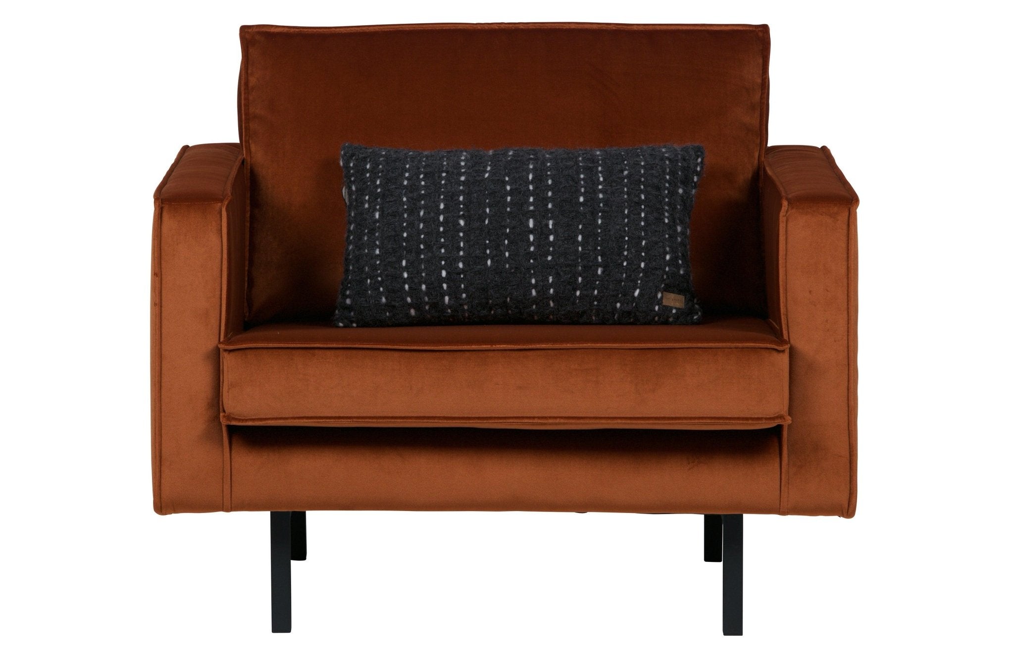 Fotel aksamitny RODEO rdzawy Be Pure Eye on Design