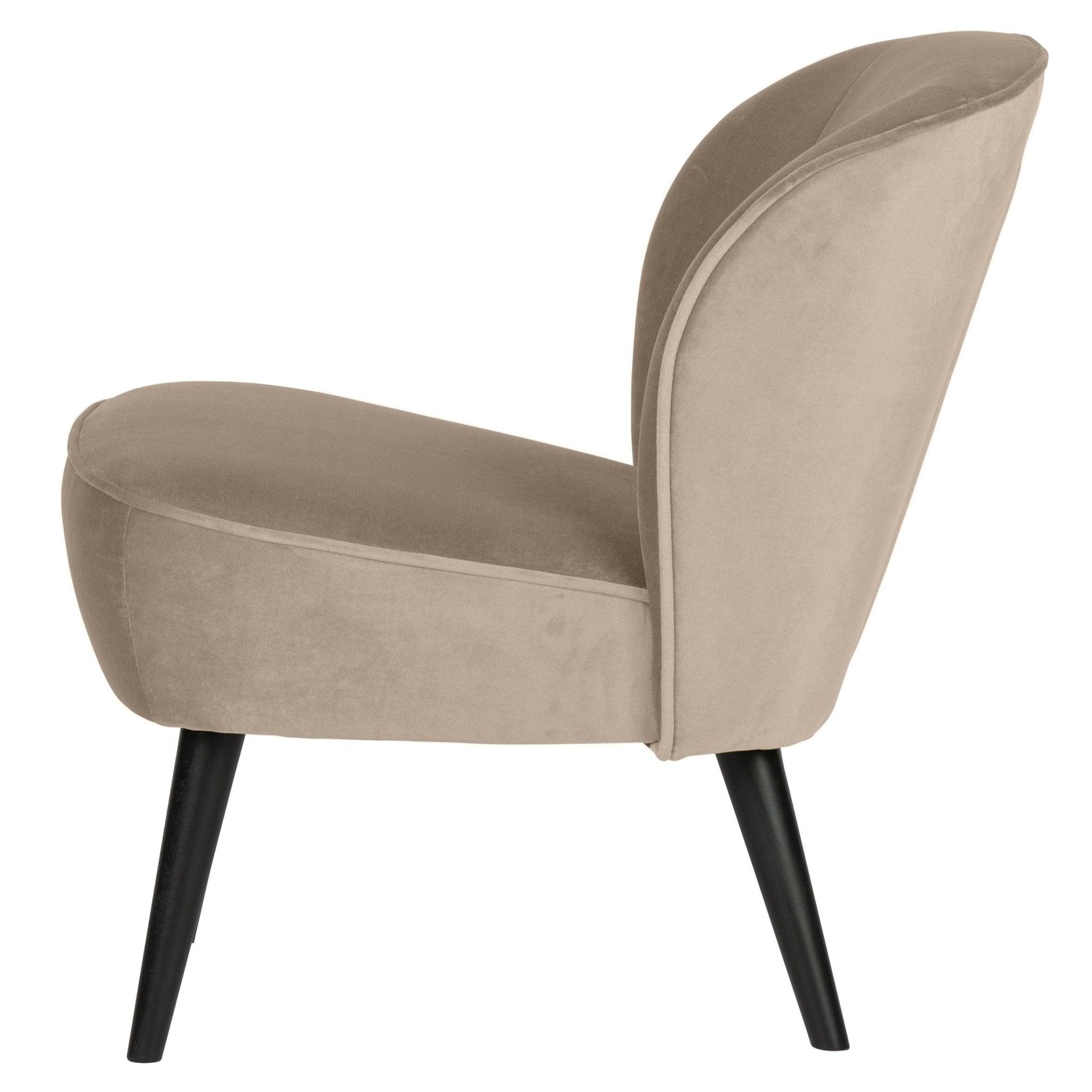 Fotel aksamitny SARA khaki Woood Eye on Design