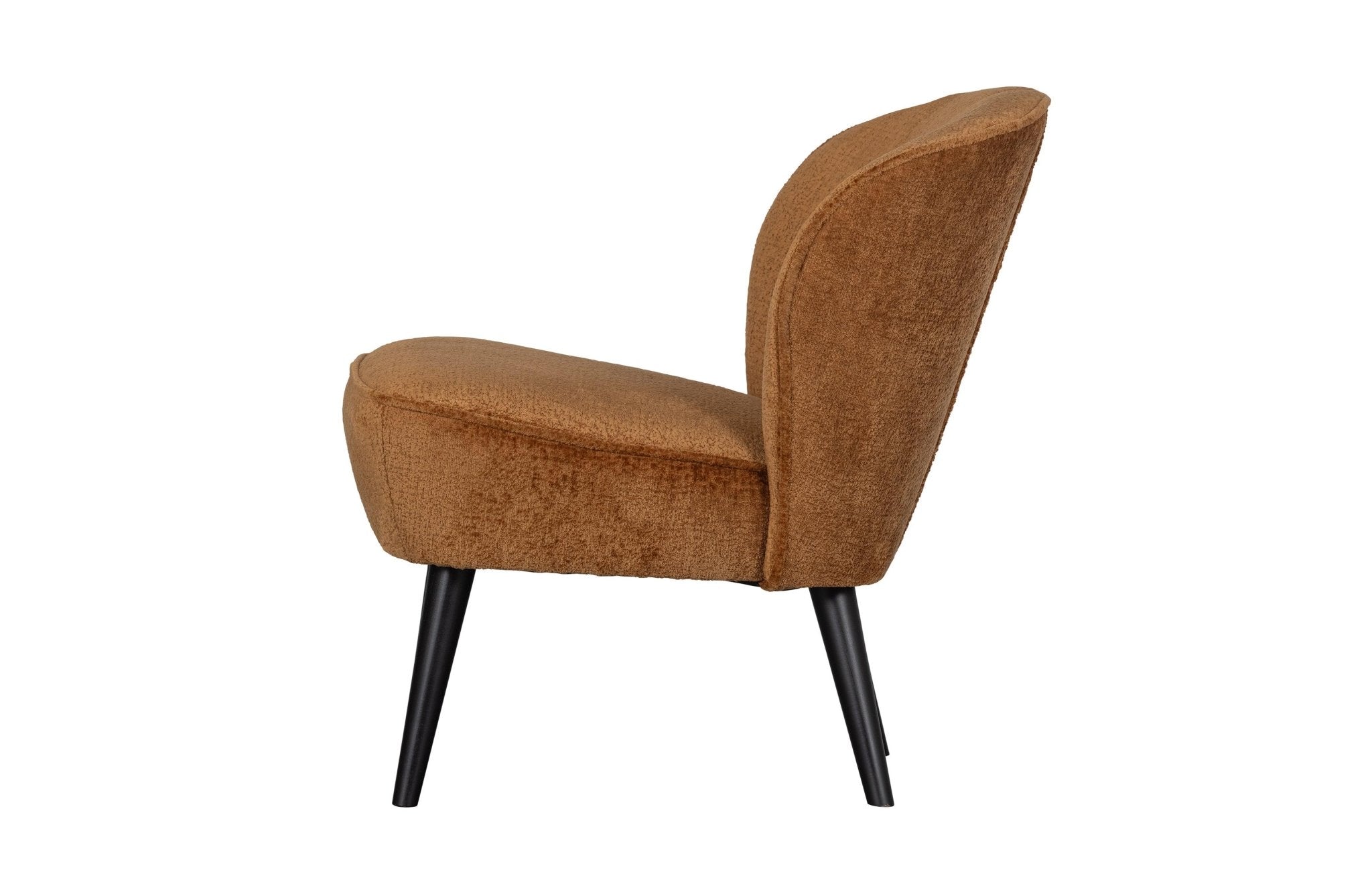 Fotel aksamitny SARA koniakowy Woood Eye on Design