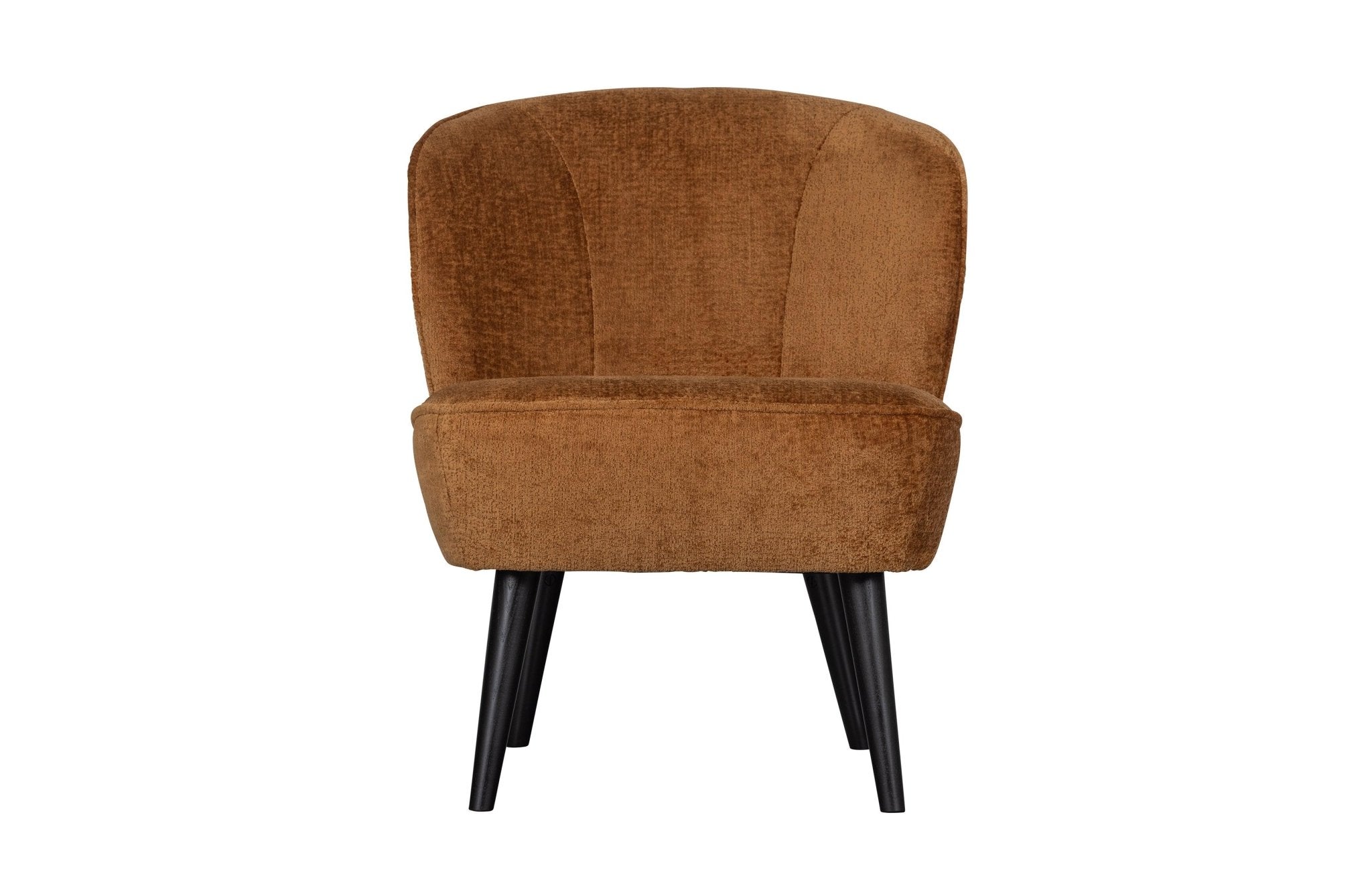 Fotel aksamitny SARA koniakowy Woood Eye on Design