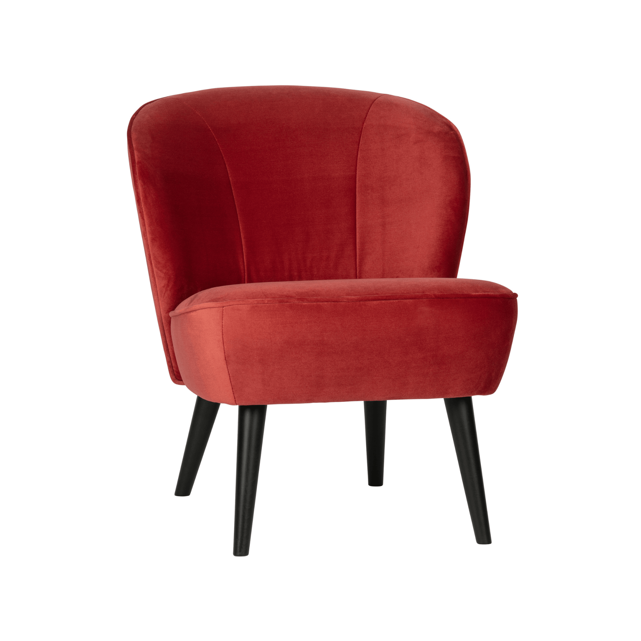 Fotel aksamitny SARA malinowy Woood Eye on Design