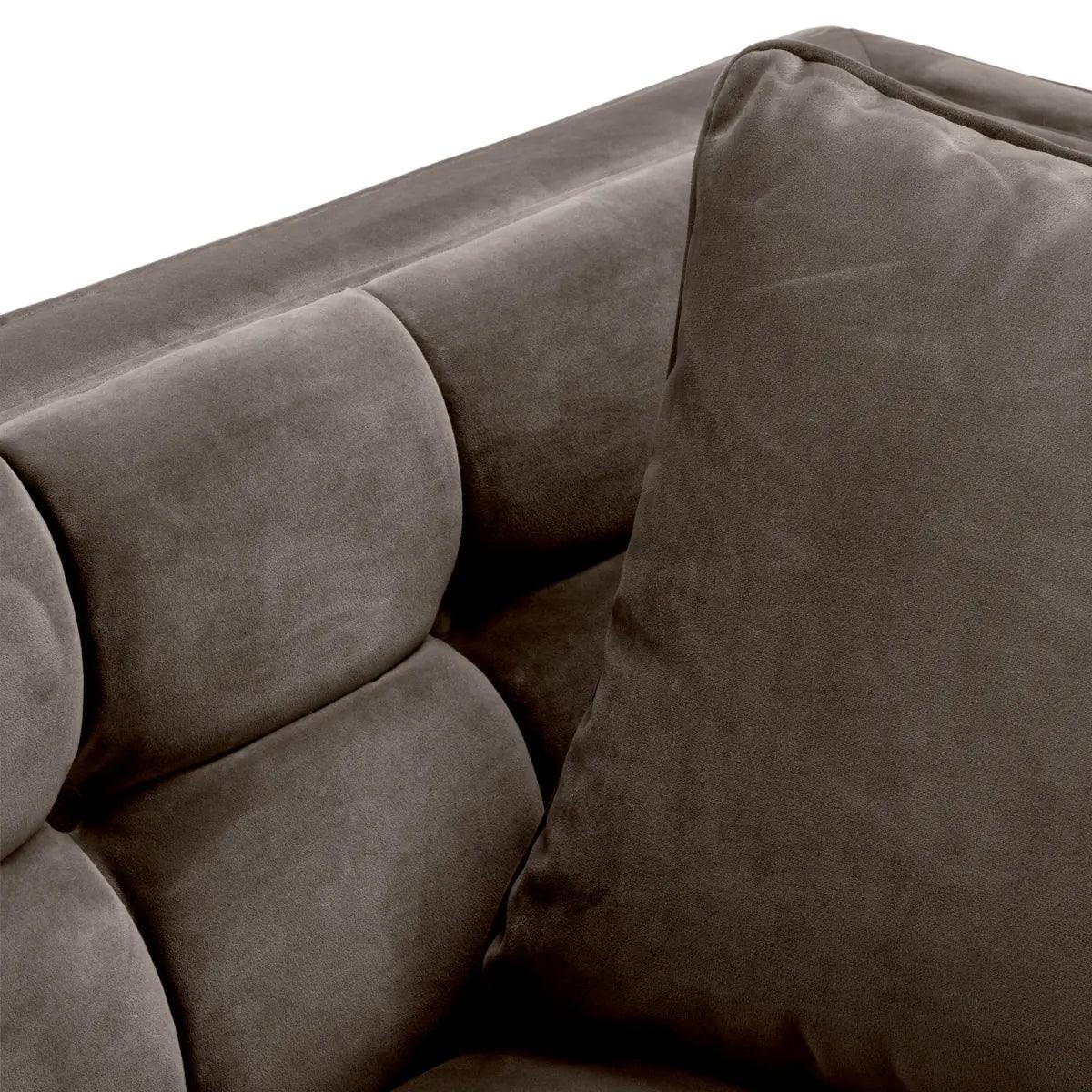 Fotel aksamitny SIENNA szary Eichholtz Eye on Design