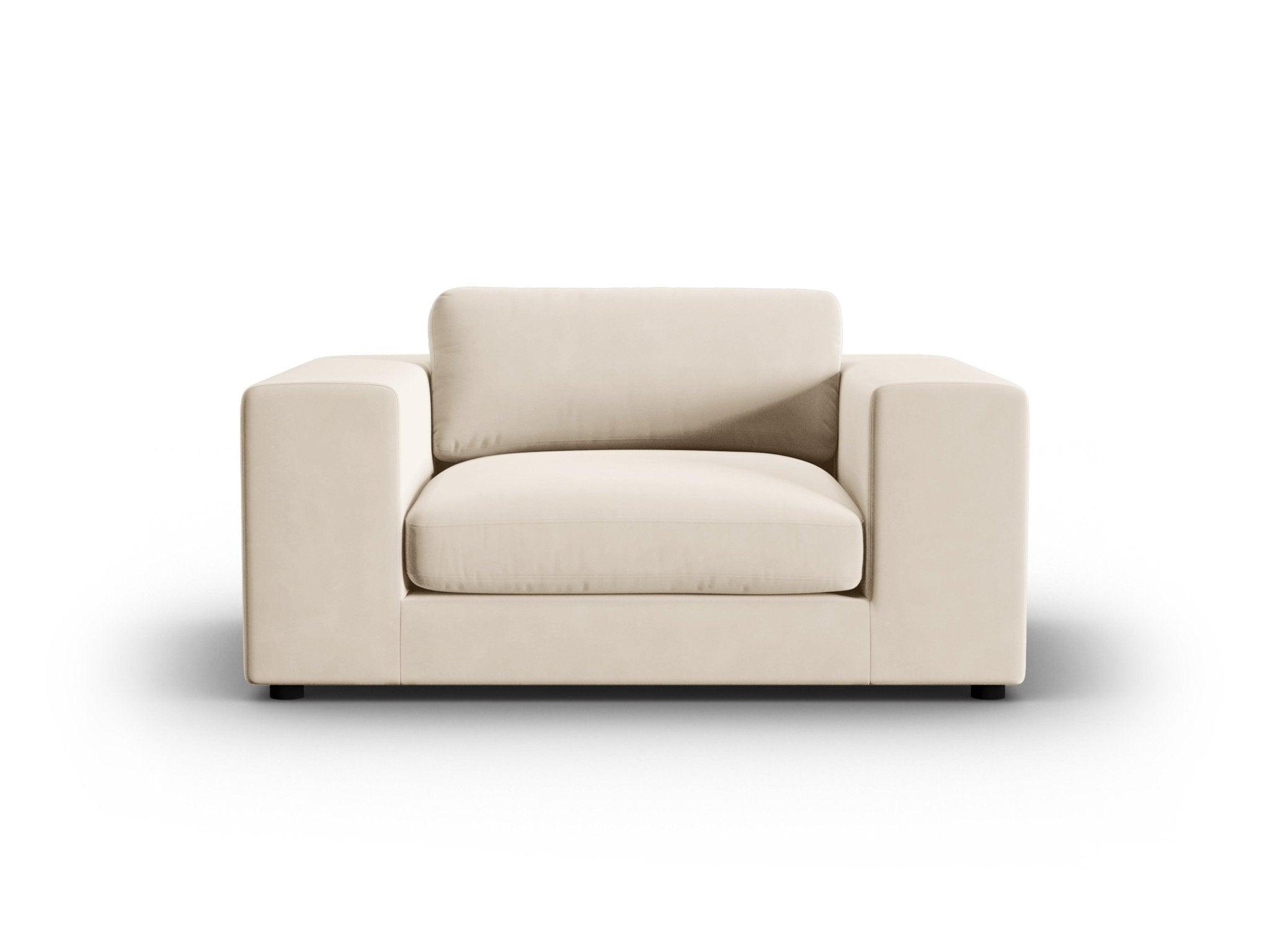 Fotel aksamitny TENDANCE beżowy CXL by Christian Lacroix Eye on Design