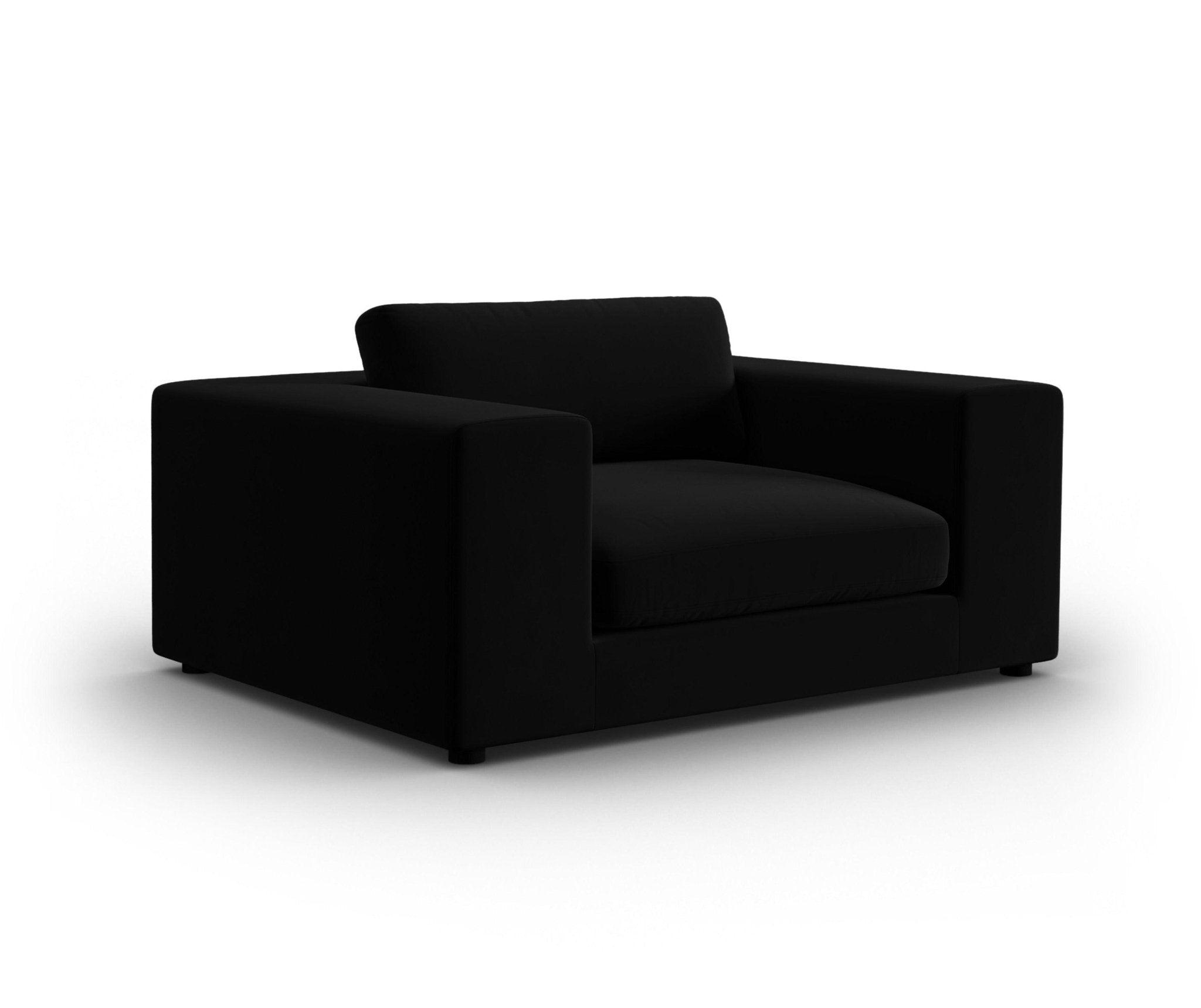 Fotel aksamitny TENDANCE czarny – sztruks, CXL by Christian Lacroix