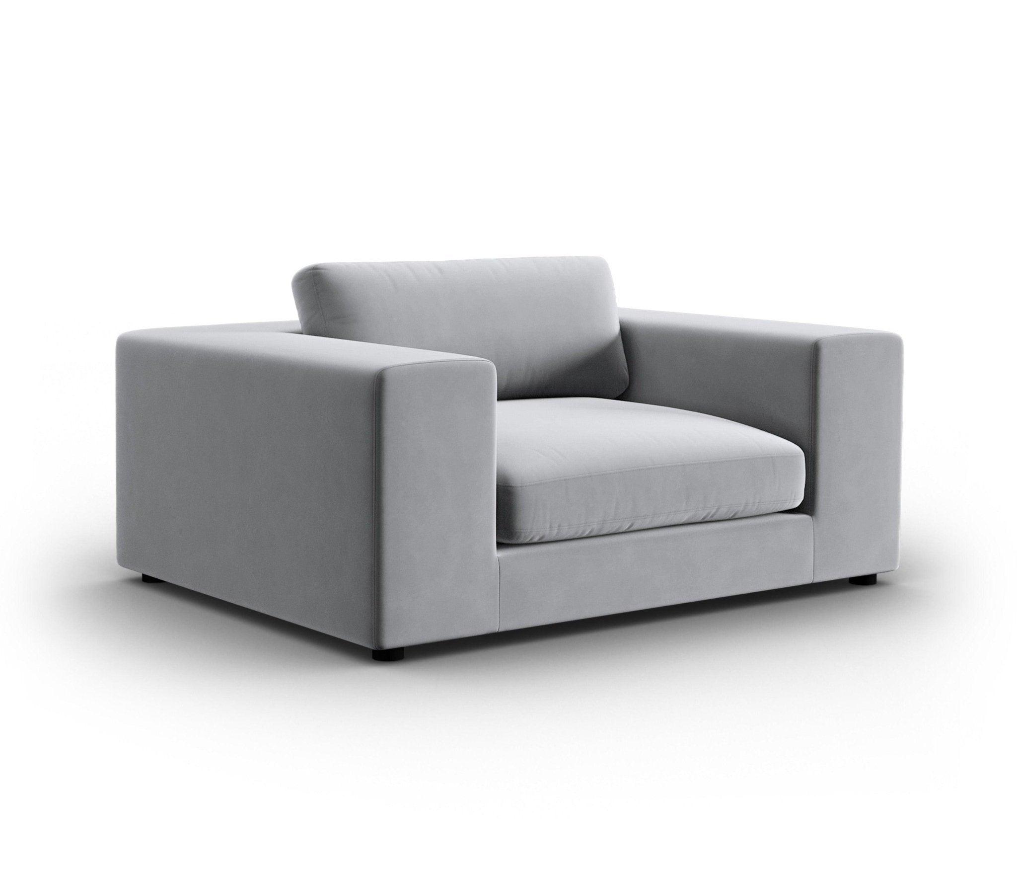 Fotel aksamitny TENDANCE jasnoszary CXL by Christian Lacroix Eye on Design