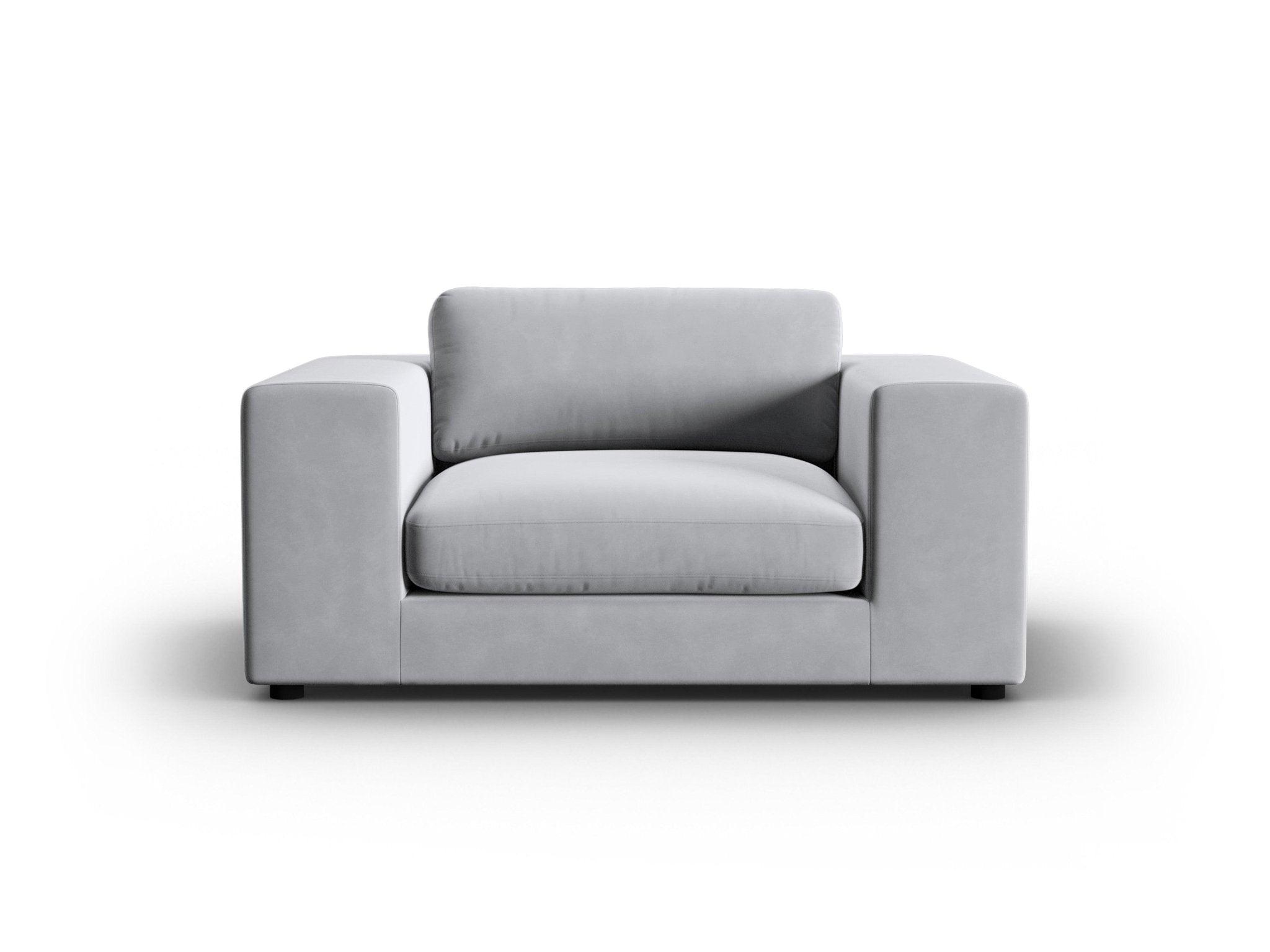 Fotel aksamitny TENDANCE jasnoszary CXL by Christian Lacroix Eye on Design