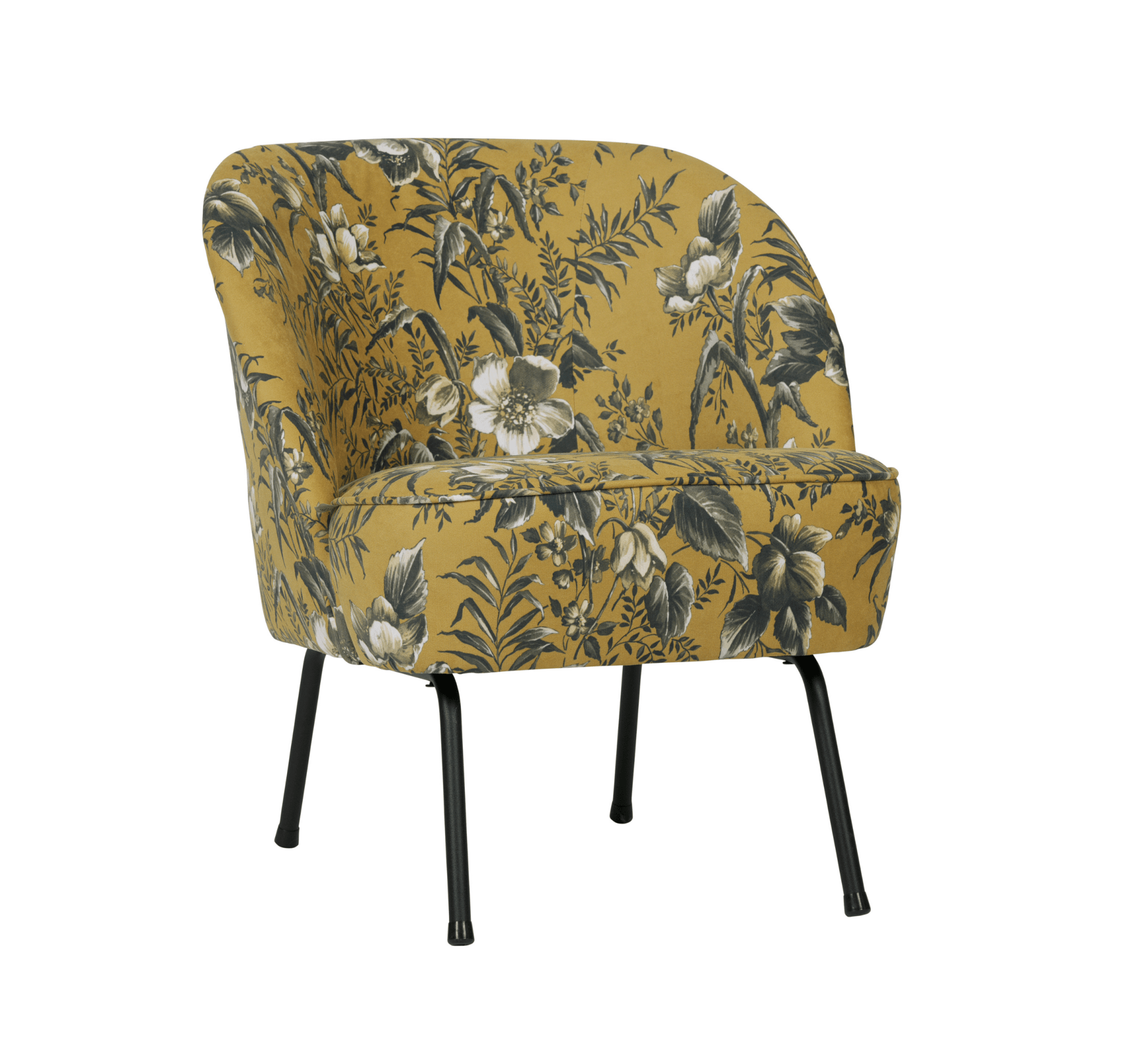 Fotel aksamitny VOGUE POPPY musztardowy Be Pure Eye on Design