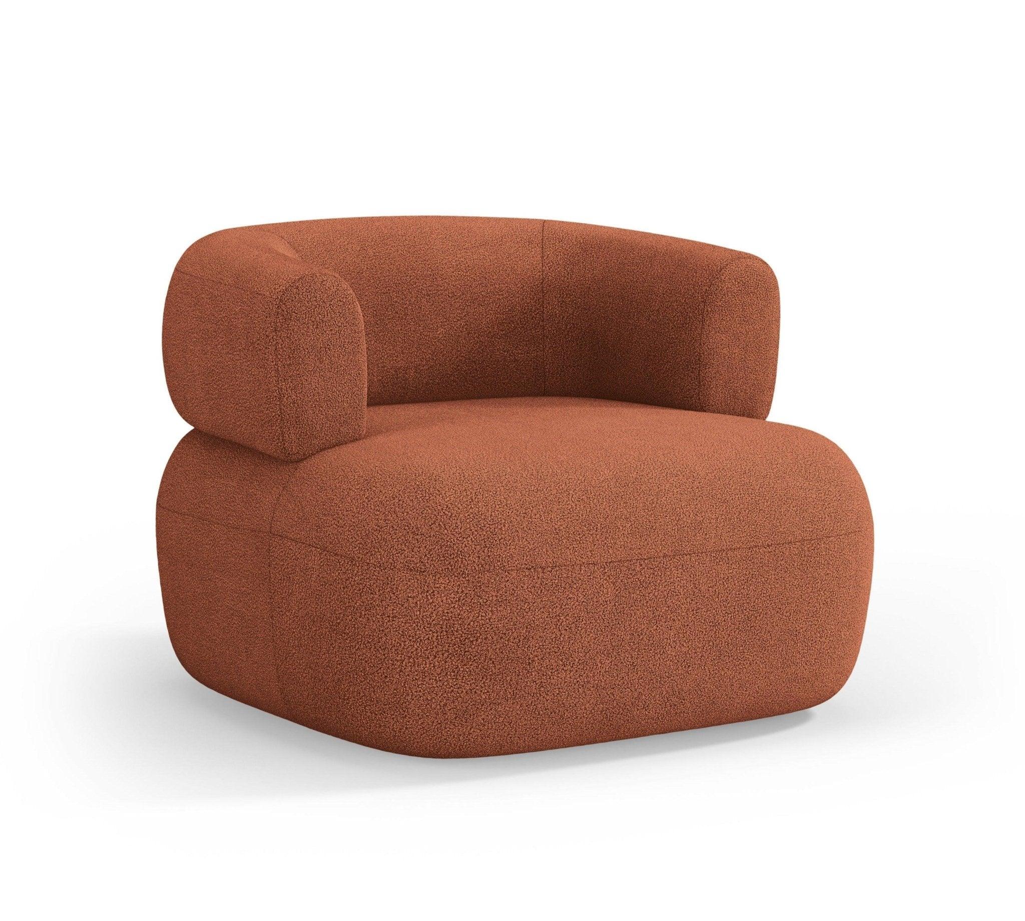 Fotel ALDRIN ceglany boucle Windsor & Co Eye on Design