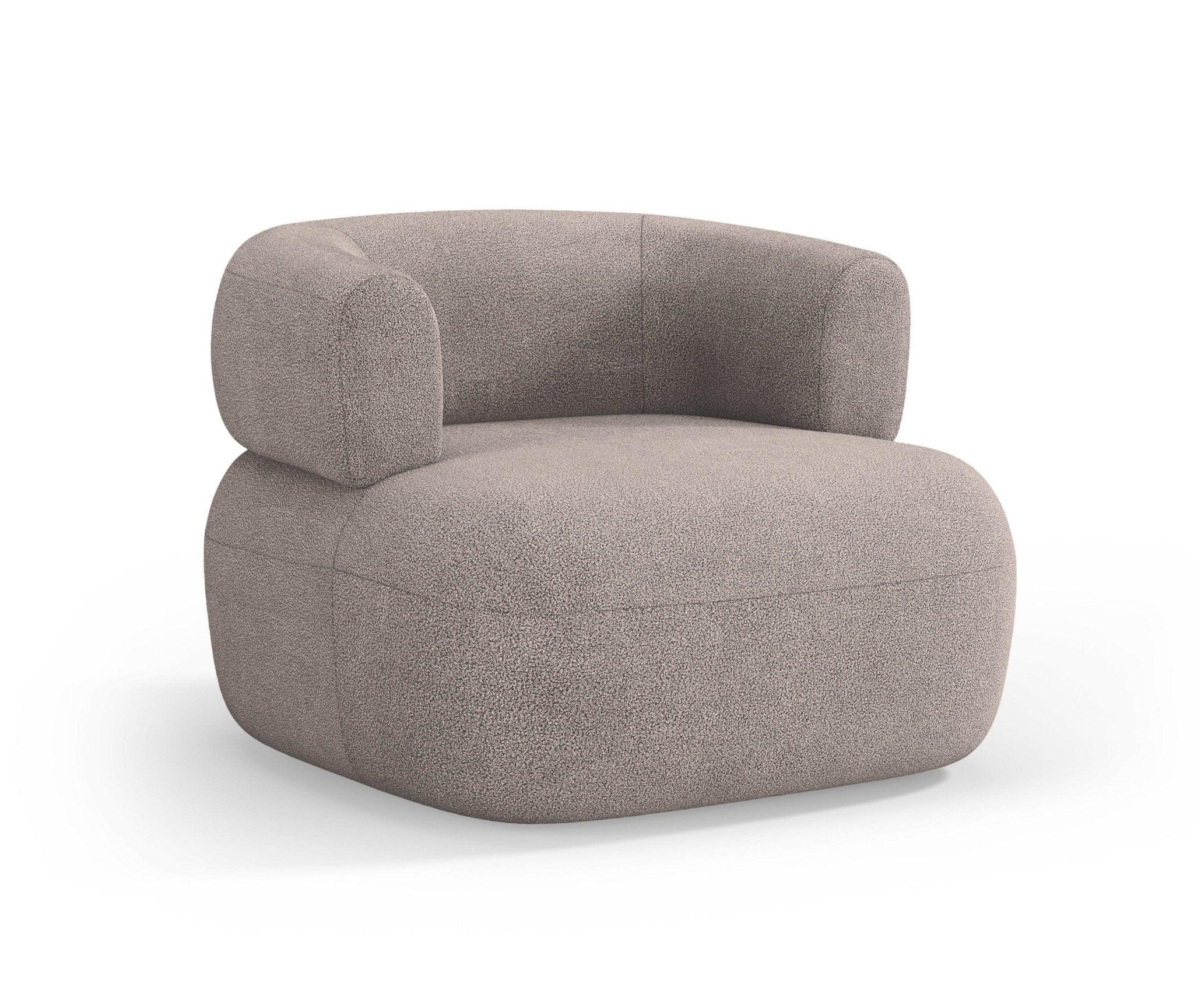 Fotel ALDRIN jasnobrązowy boucle Windsor & Co Eye on Design