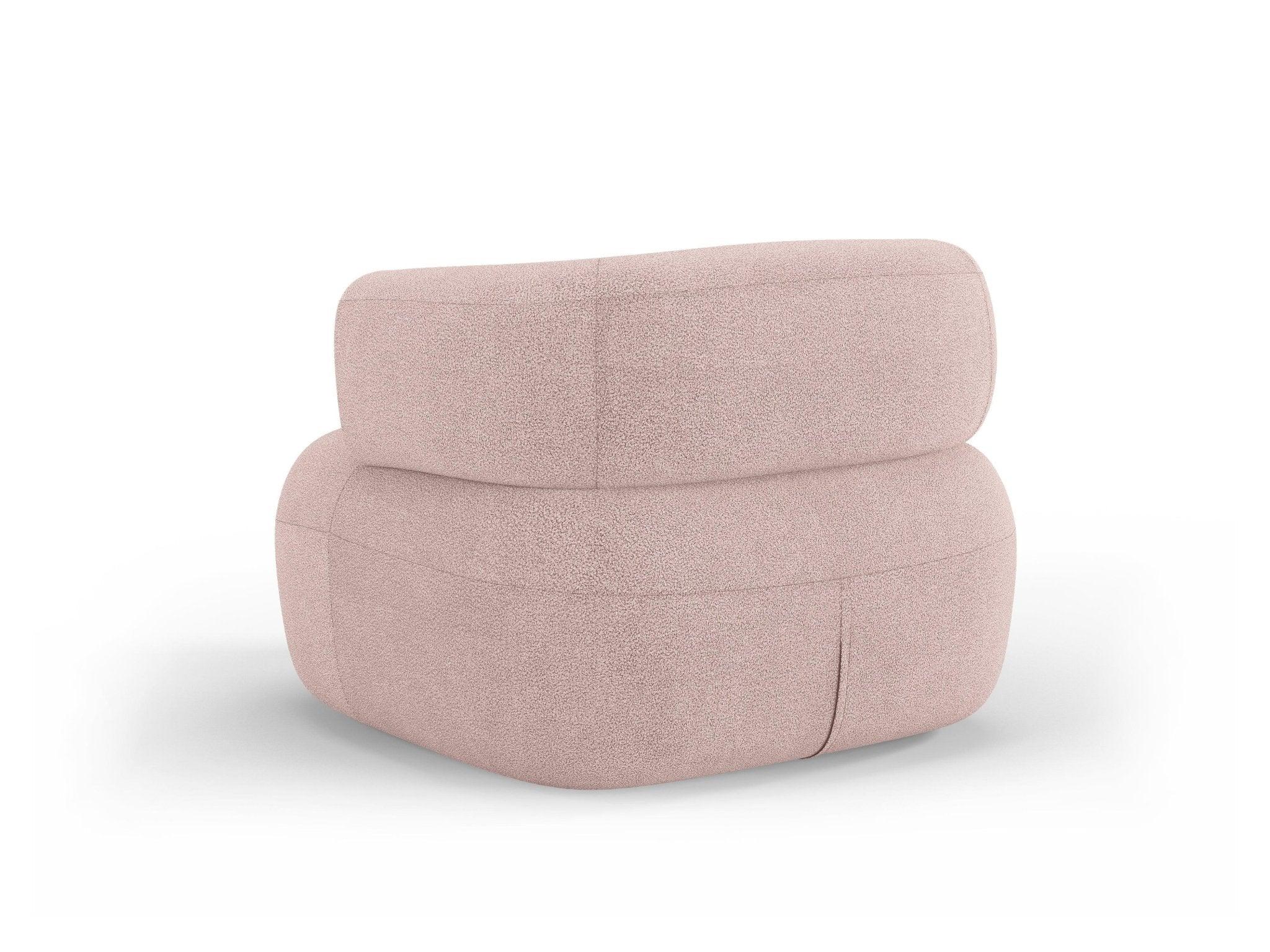 Fotel ALDRIN pudrowy róż boucle Windsor & Co Eye on Design