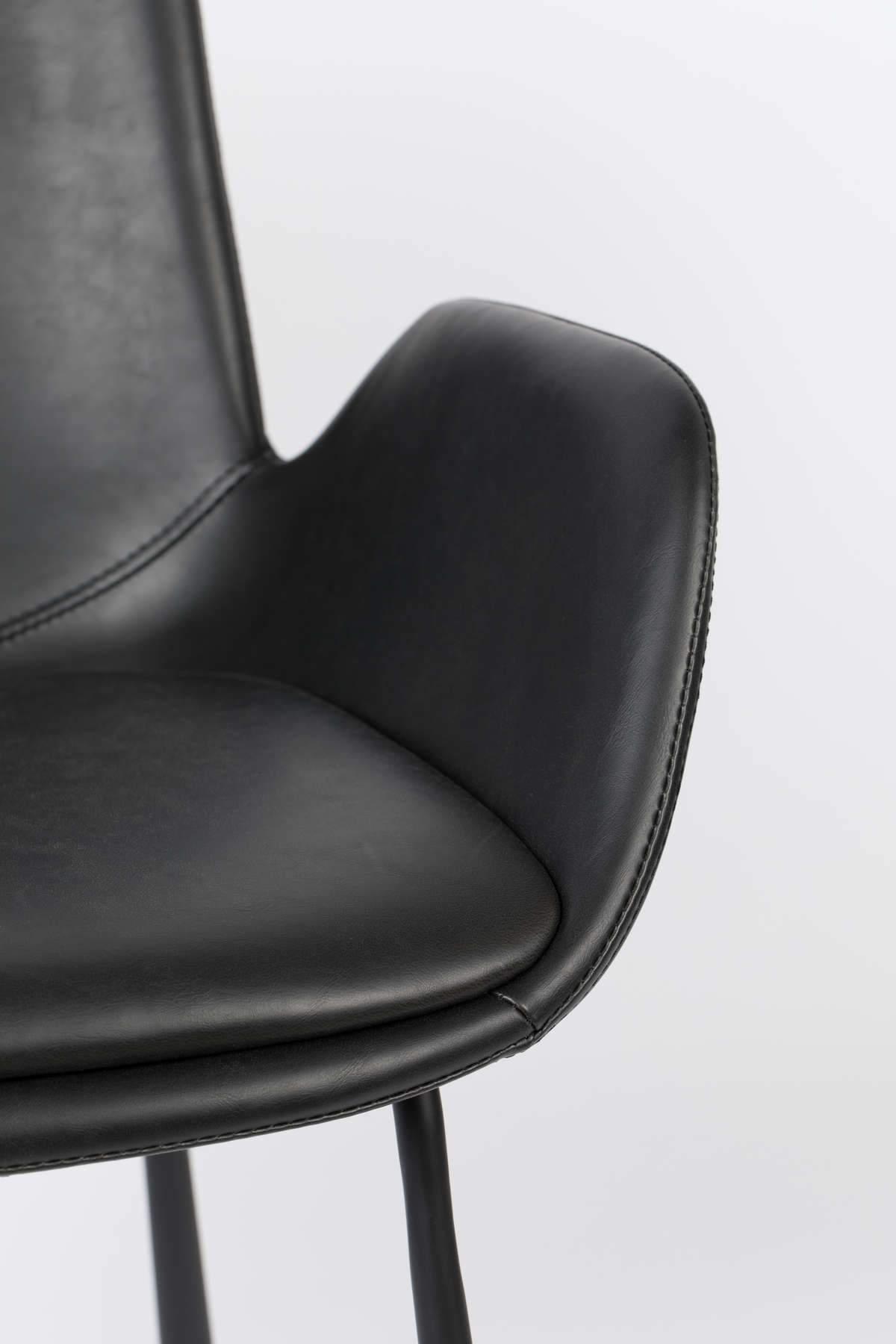 Fotel BRIT ekoskóra czarny Zuiver Eye on Design