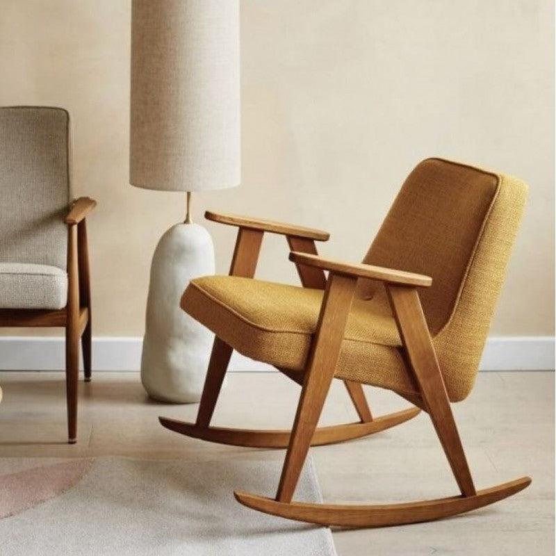 Fotel bujany 366 beżowy w tkaninie Boucle Creme 366 concept Eye on Design