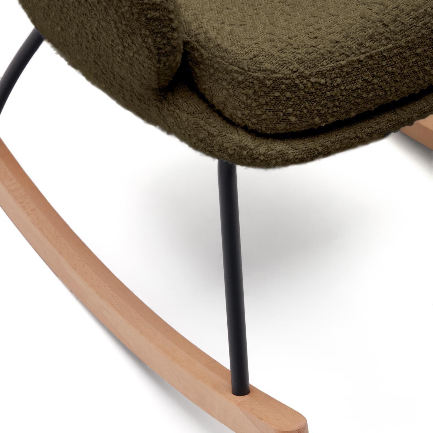 Fotel bujany MAUSTIN zielony baranek La Forma Eye on Design