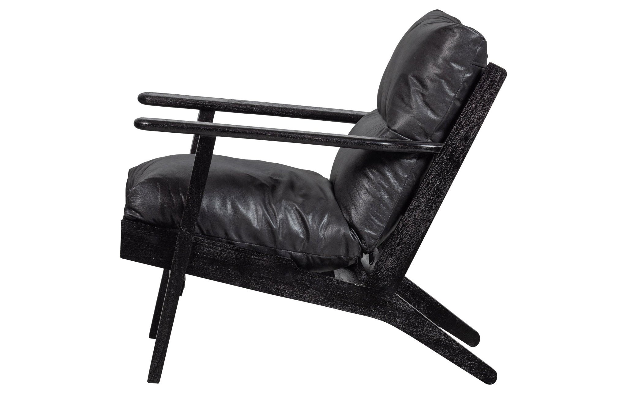 Fotel drewniany HOUSTON czarna skóra Be Pure Eye on Design