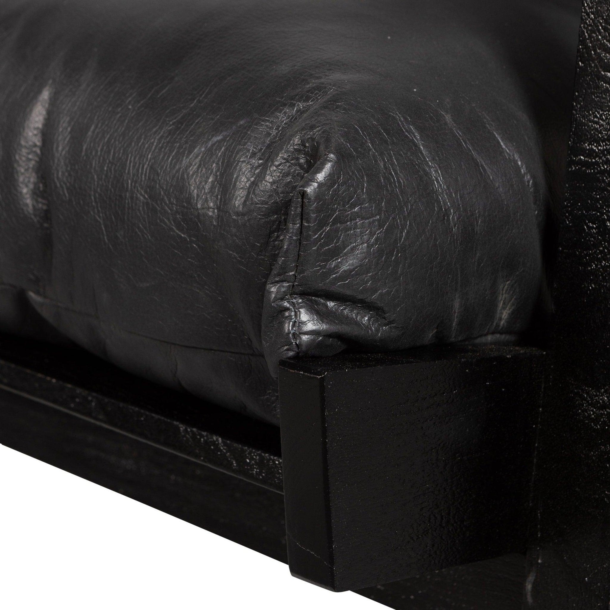 Fotel drewniany HOUSTON czarna skóra Be Pure Eye on Design