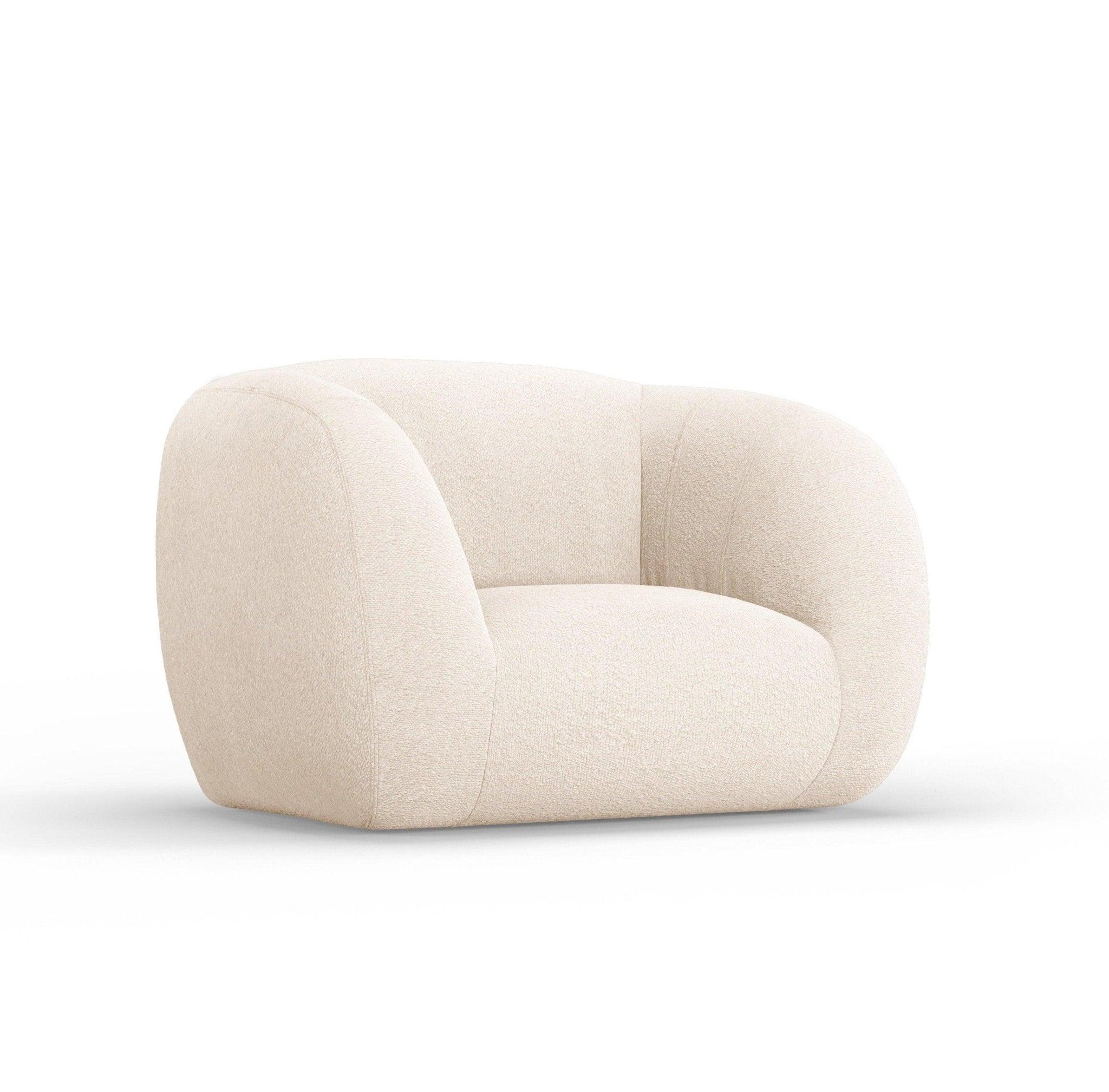 Fotel ESSEN beżowy boucle Cosmopolitan Design Eye on Design