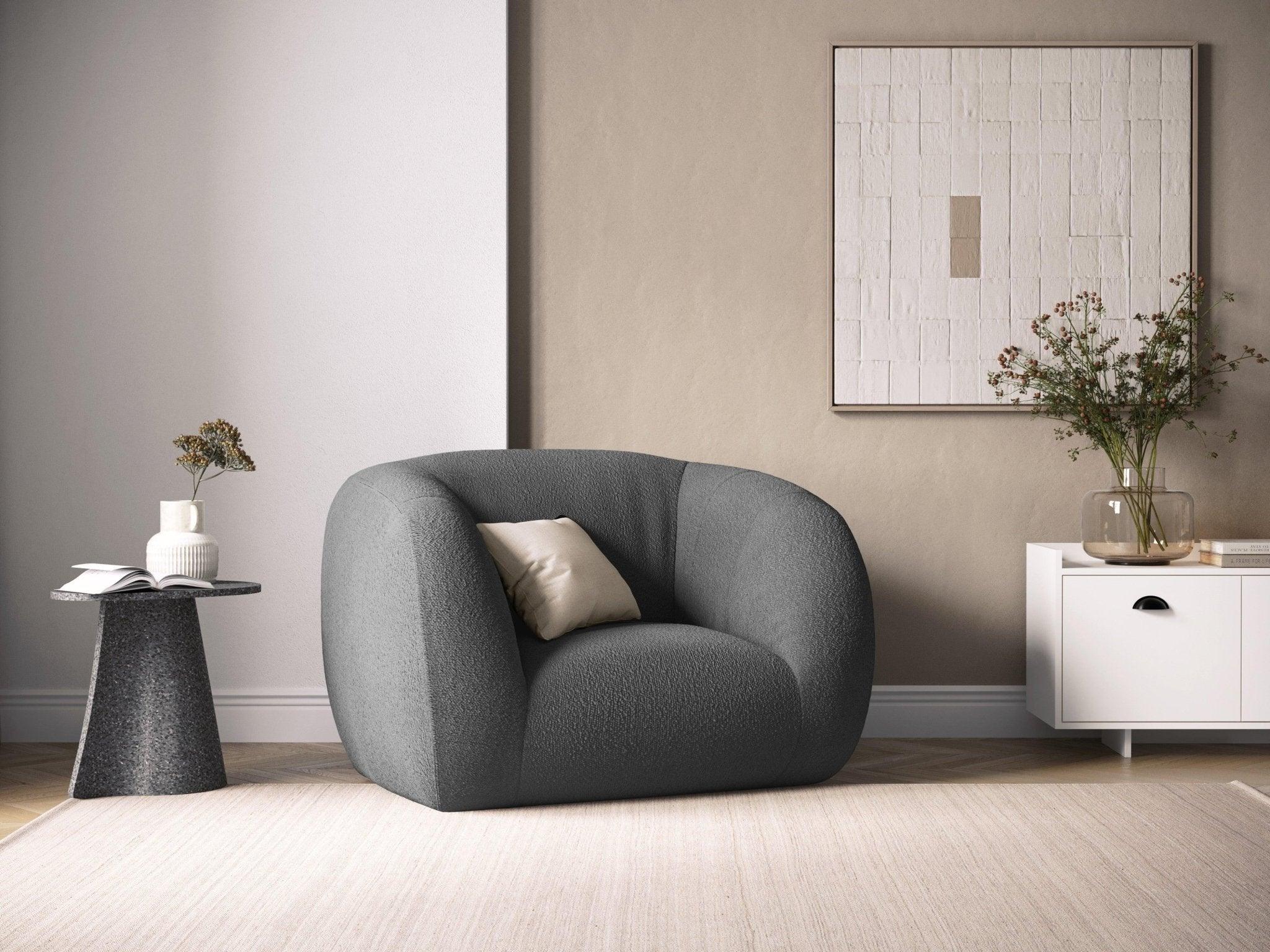Fotel ESSEN ciemnoszary boucle Cosmopolitan Design Eye on Design