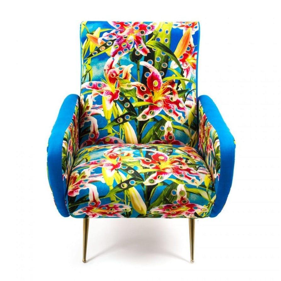 Fotel FLOWERS niebieski Seletti Eye on Design