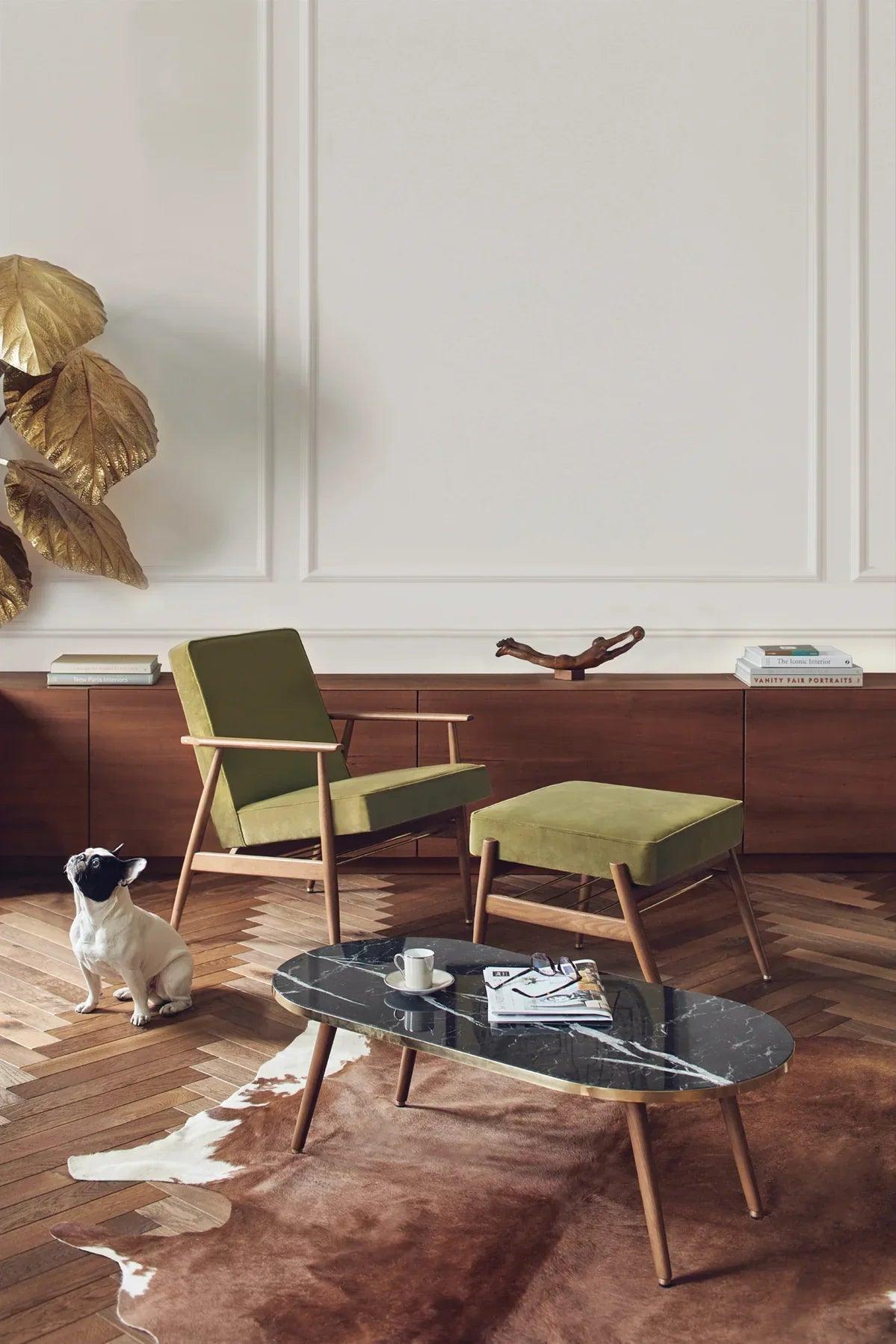Fotel FOX beżowy w tkaninie Coco Creme 366 concept Eye on Design