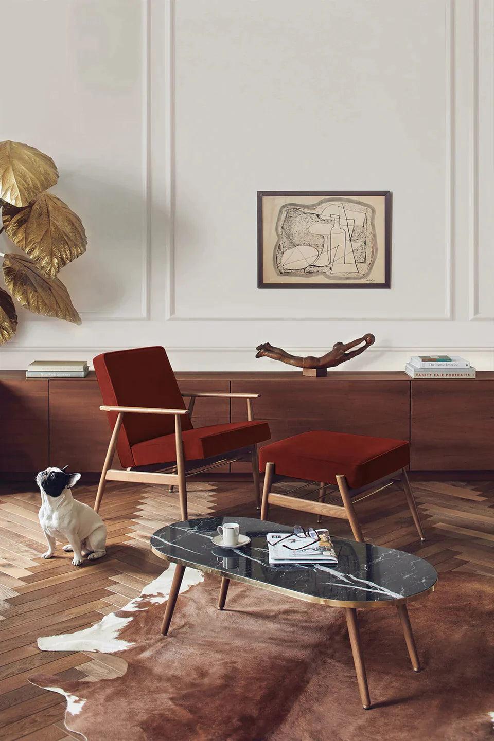Fotel FOX beżowy w tkaninie Coco Creme 366 concept Eye on Design