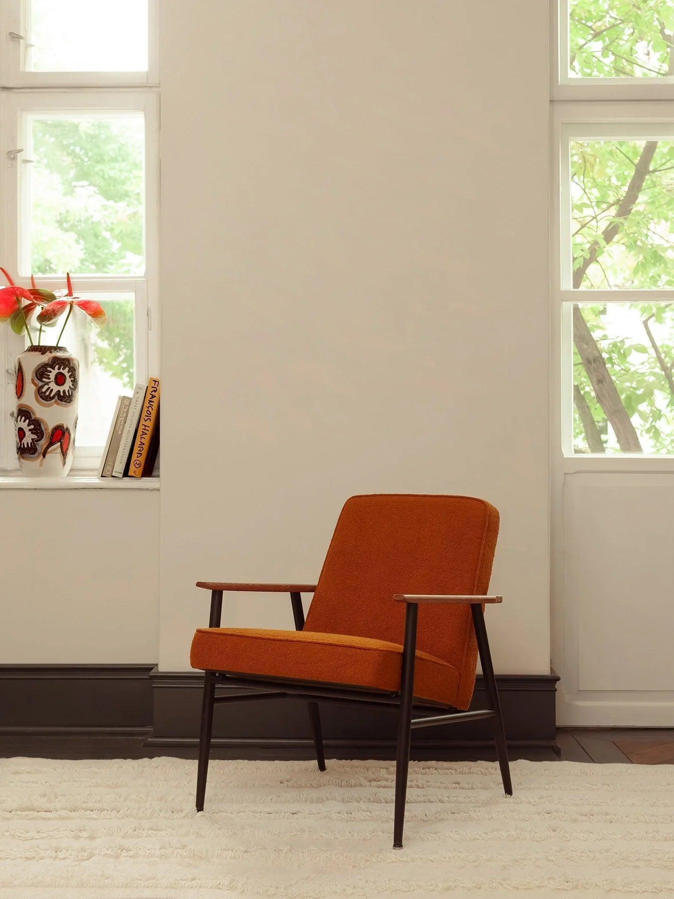 Fotel FOX METAL biały w tkaninie Wool White Blue 366 concept Eye on Design