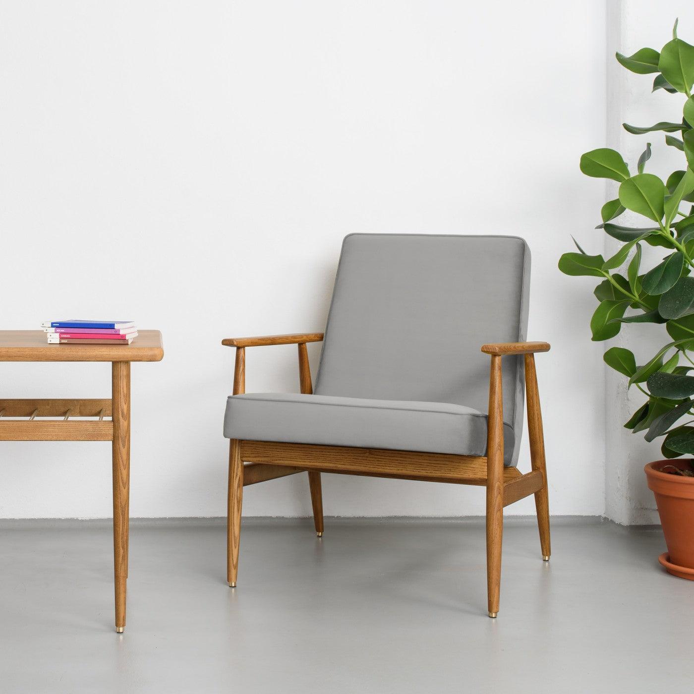 Fotel FOX żółty w tkaninie Boucle Mustard 366 concept Eye on Design