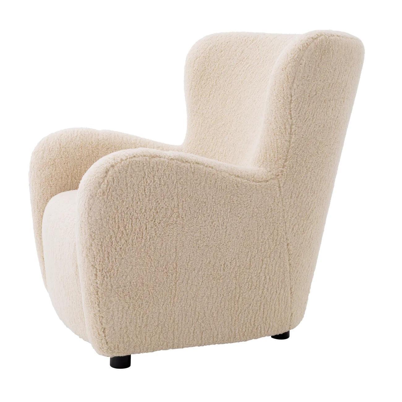 Fotel futrzany SVANTE BIG kremowy Eichholtz Eye on Design