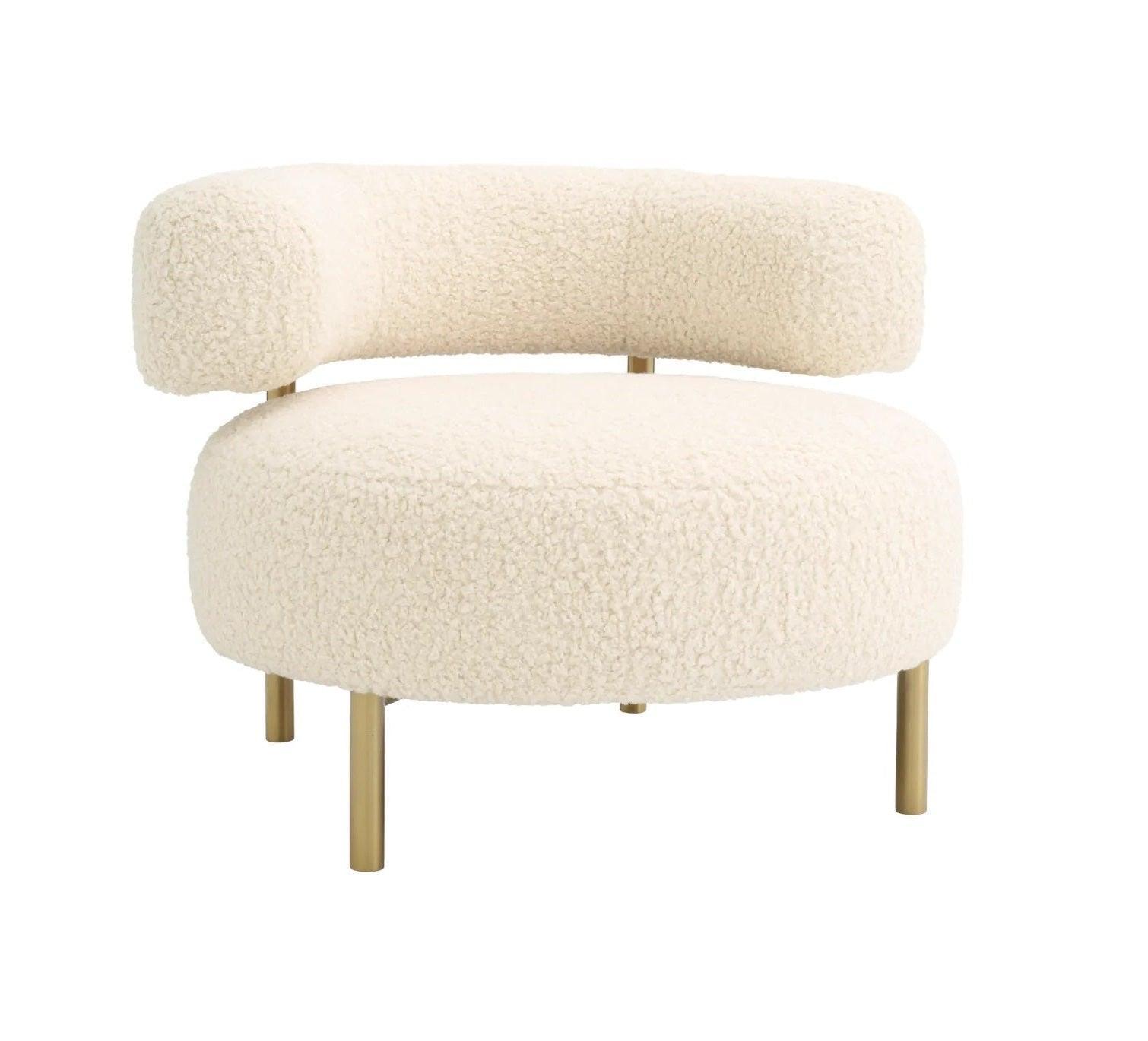 Fotel futrzany THOMPSON kremowy Eichholtz Eye on Design