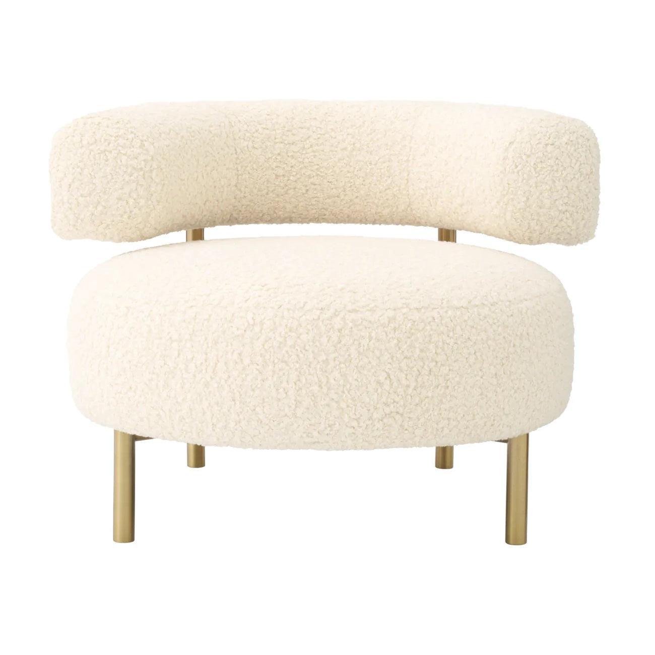 Fotel futrzany THOMPSON kremowy Eichholtz Eye on Design