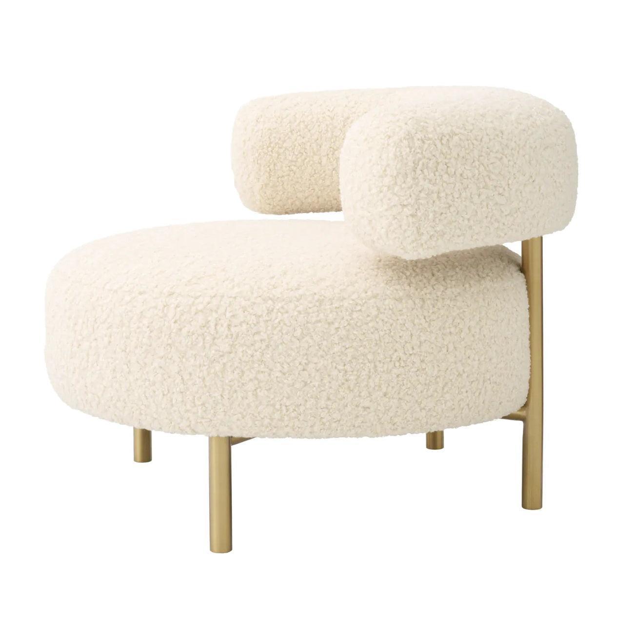 Fotel futrzany THOMPSON kremowy Eichholtz Eye on Design