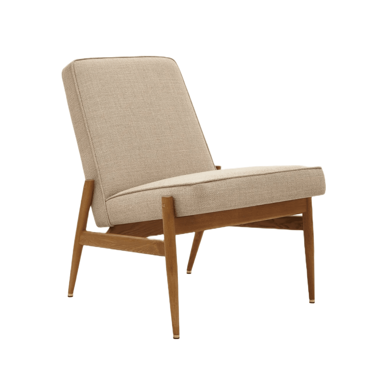 Fotel klubowy FOX beżowy w tkaninie Coco Creme 366 concept Eye on Design