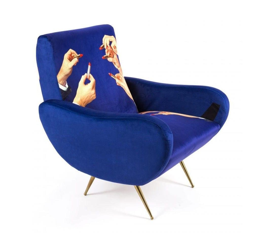 Fotel LIPSTICKS niebieski Seletti Eye on Design
